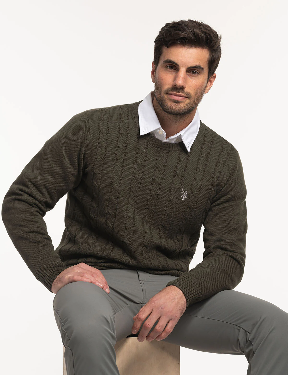 CABLE CREW NECK SWEATER - Image 15