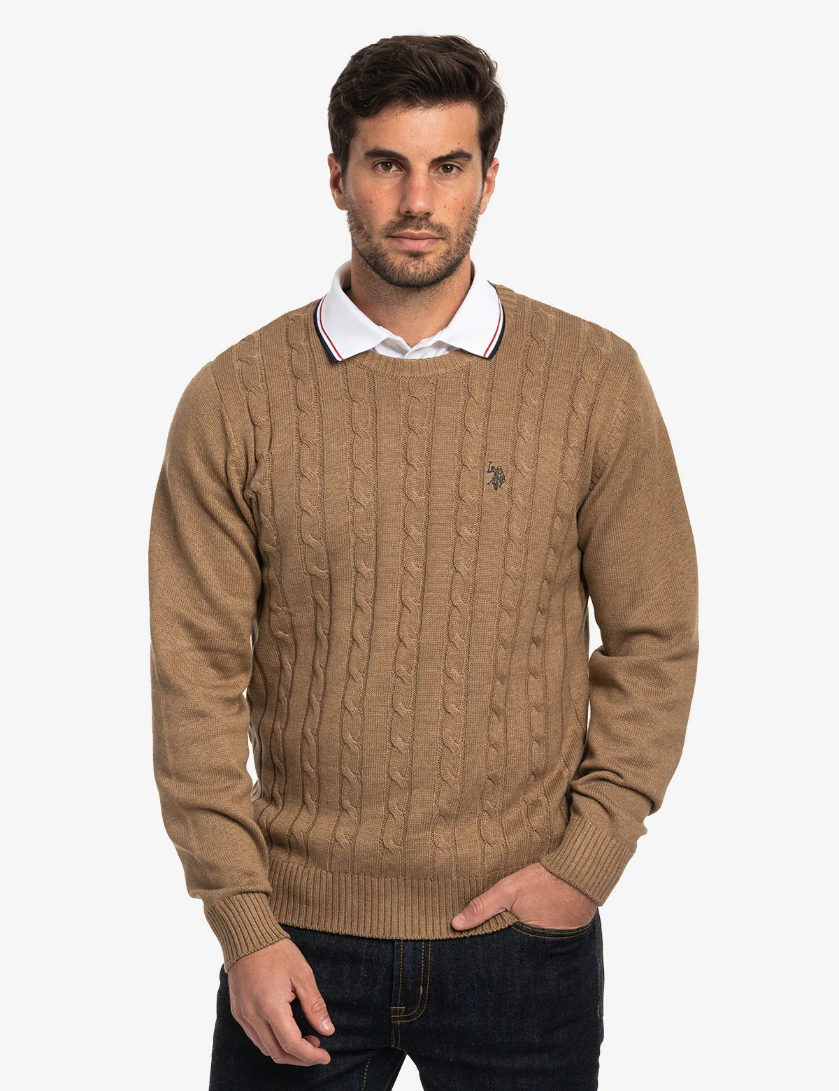 CABLE CREW NECK SWEATER - Image 6