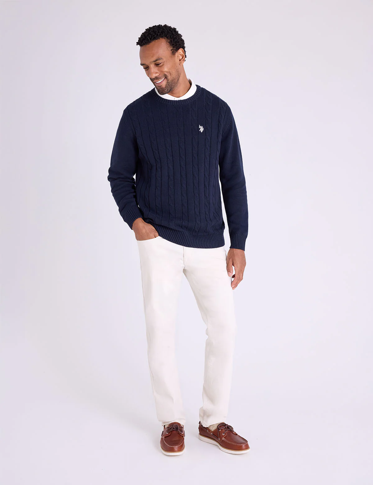 CABLE CREW NECK SWEATER - Image 6