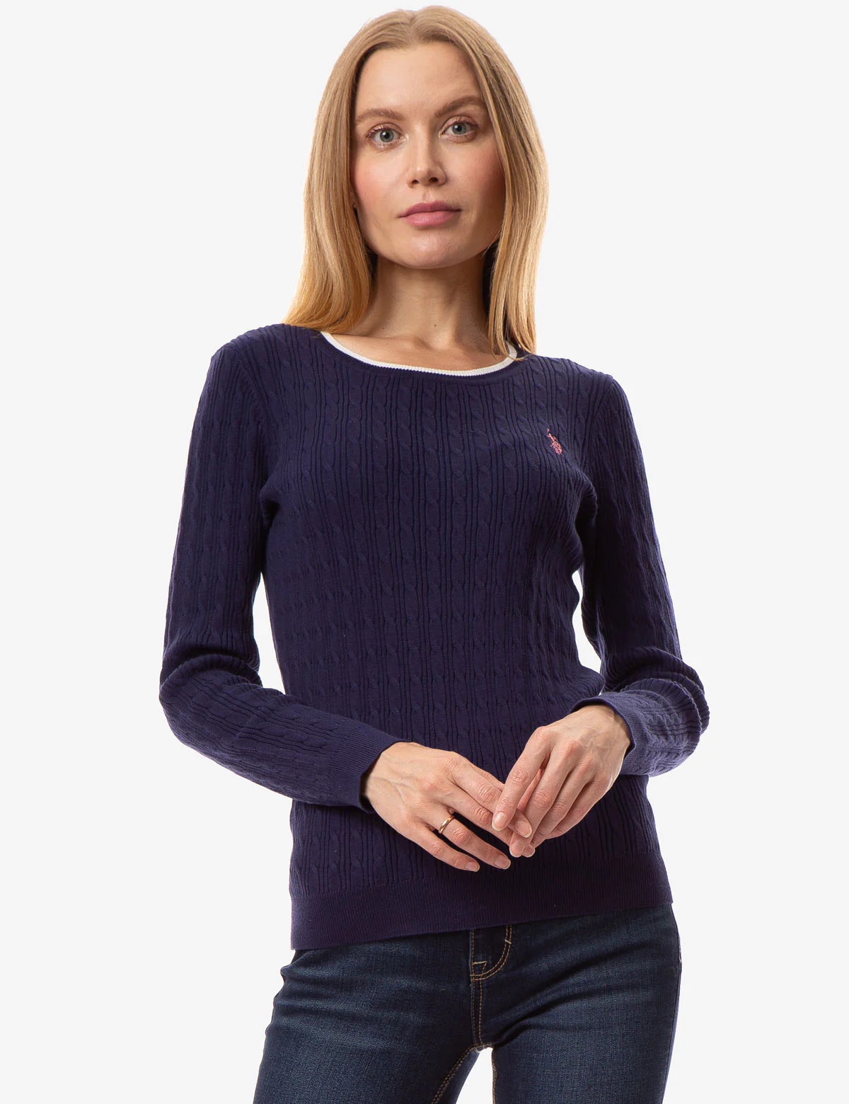 CABLE KNIT CREW NECK SWEATER - Image 10