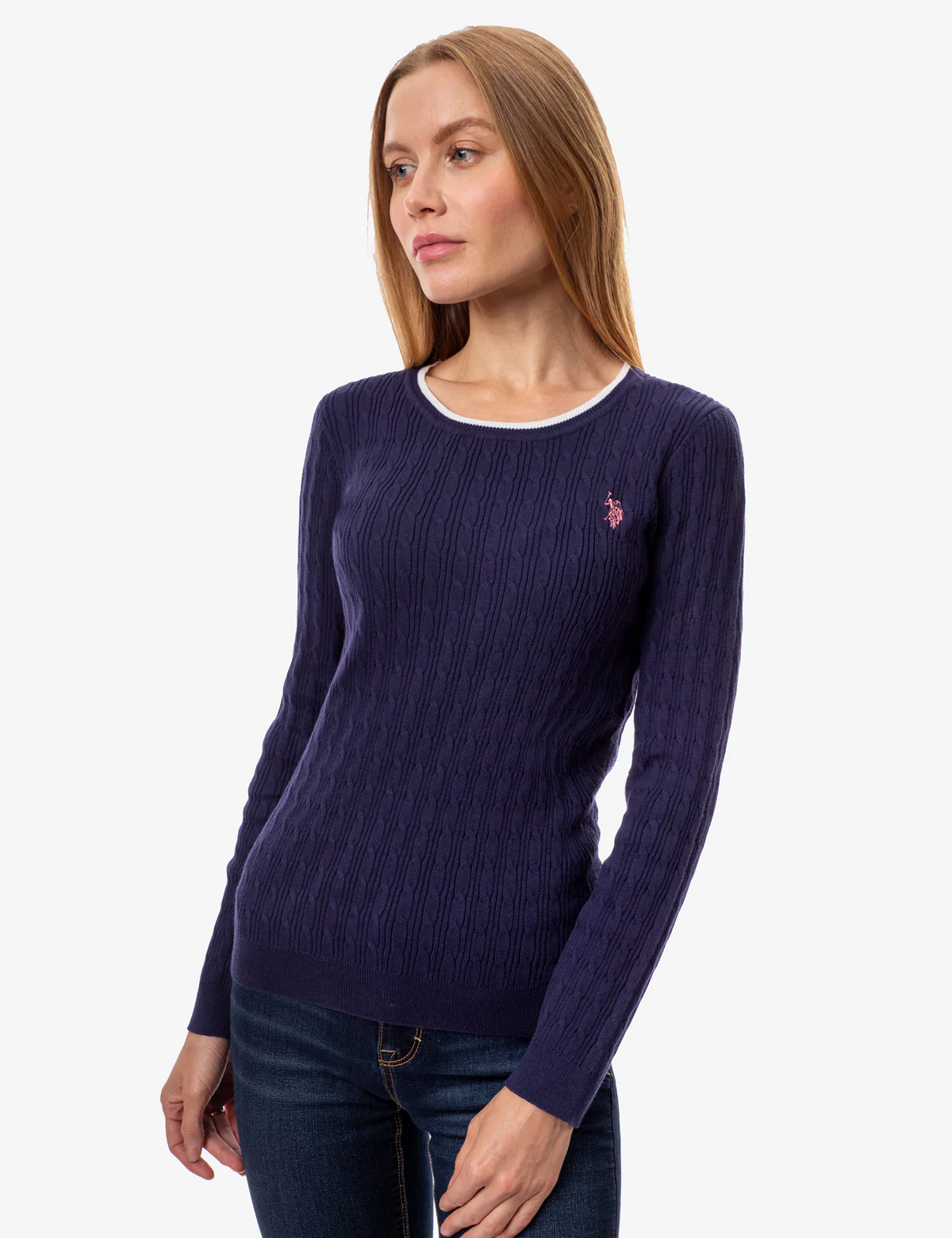 CABLE KNIT CREW NECK SWEATER - Image 11