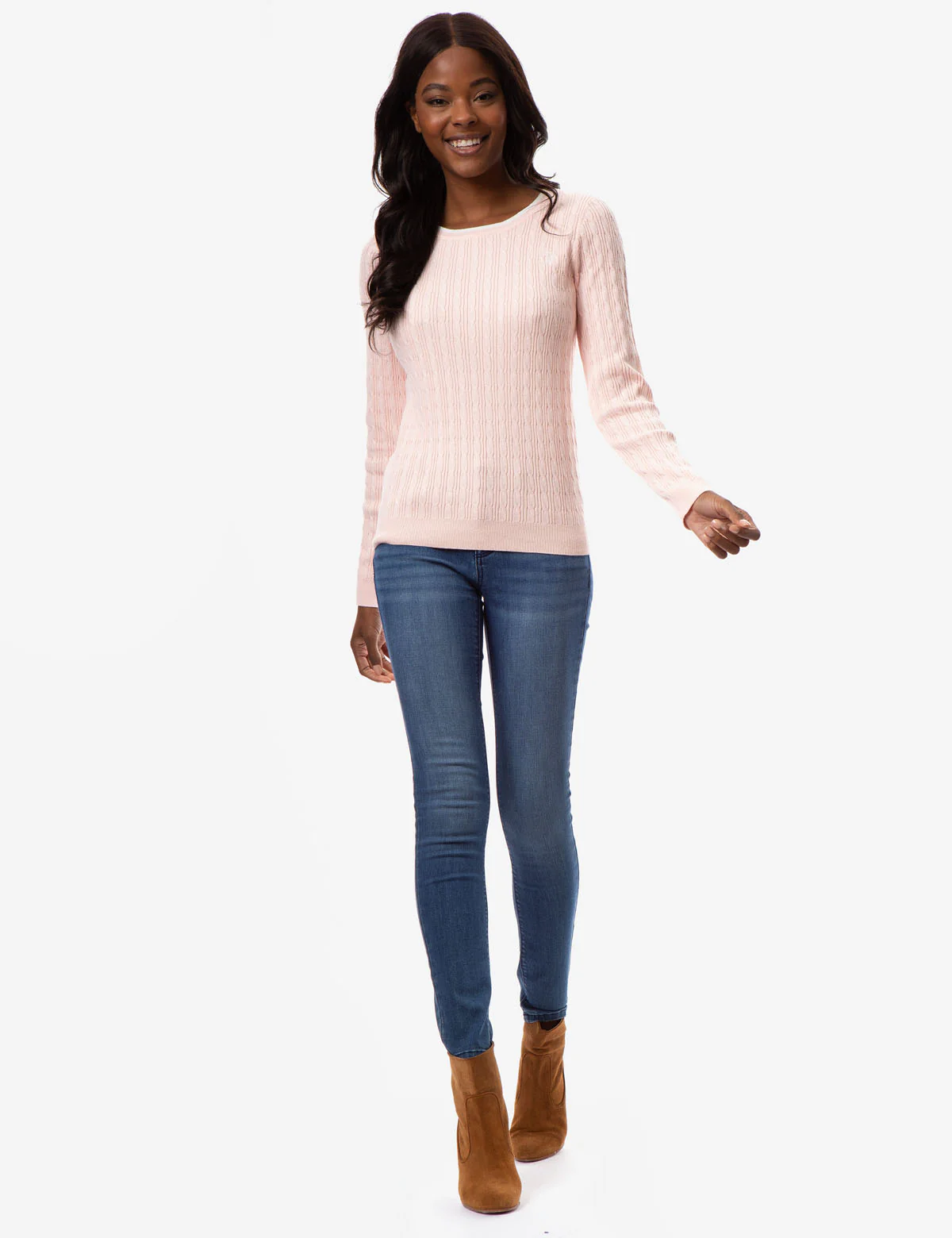 CABLE KNIT CREW NECK SWEATER - Image 3