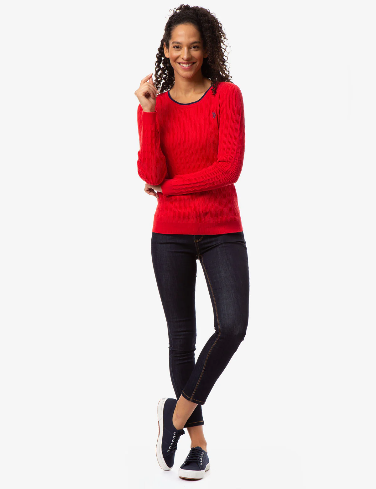 CABLE KNIT CREW NECK SWEATER - Image 7