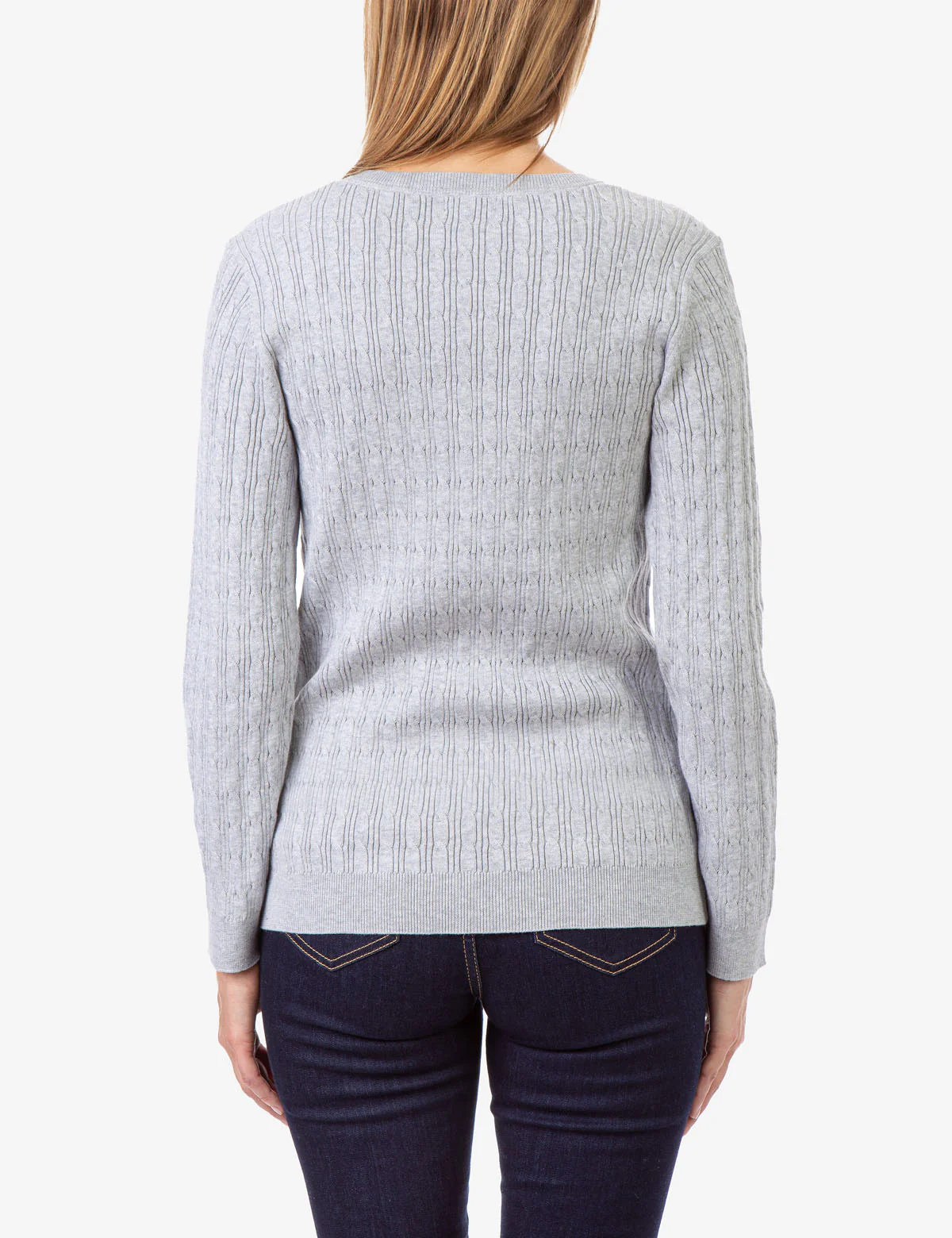 CABLE KNIT V-NECK SWEATER - Image 3