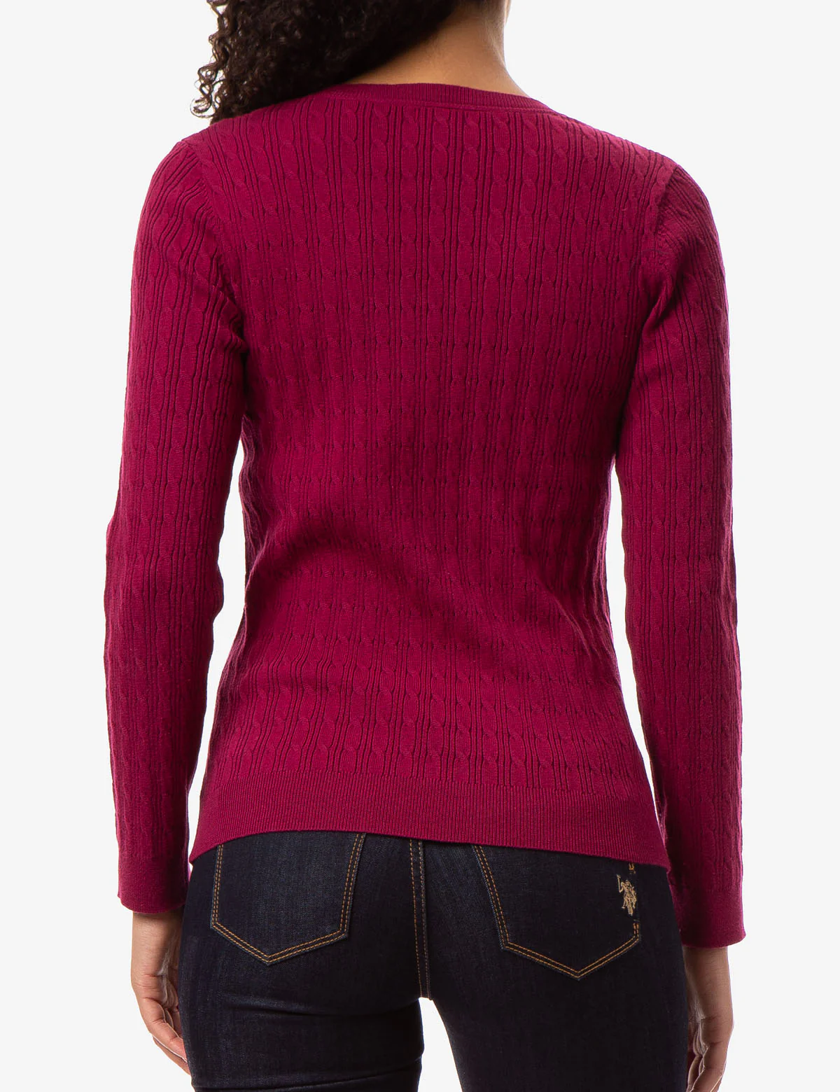 CABLE KNIT V-NECK SWEATER - Image 19
