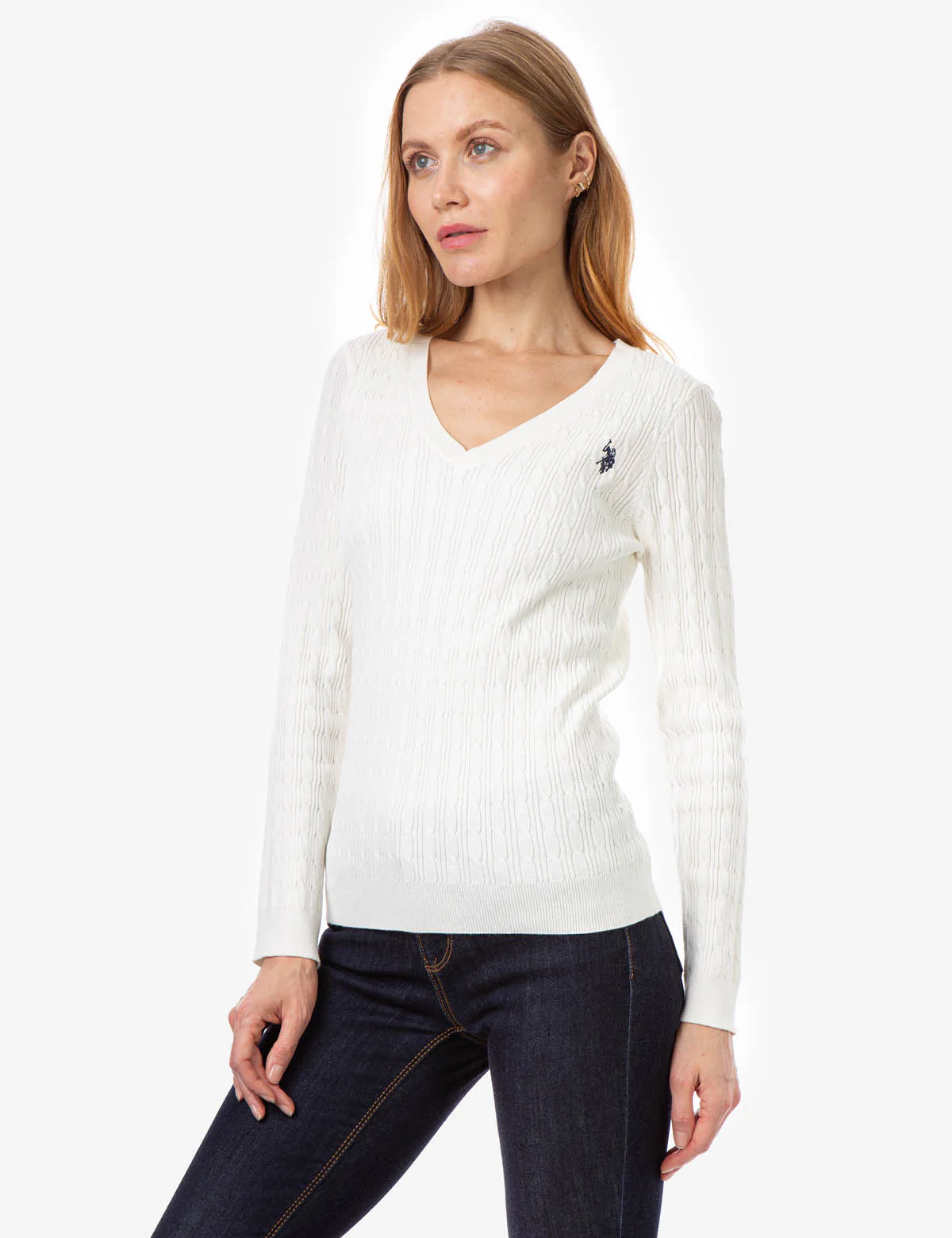 CABLE KNIT V-NECK SWEATER - Image 28
