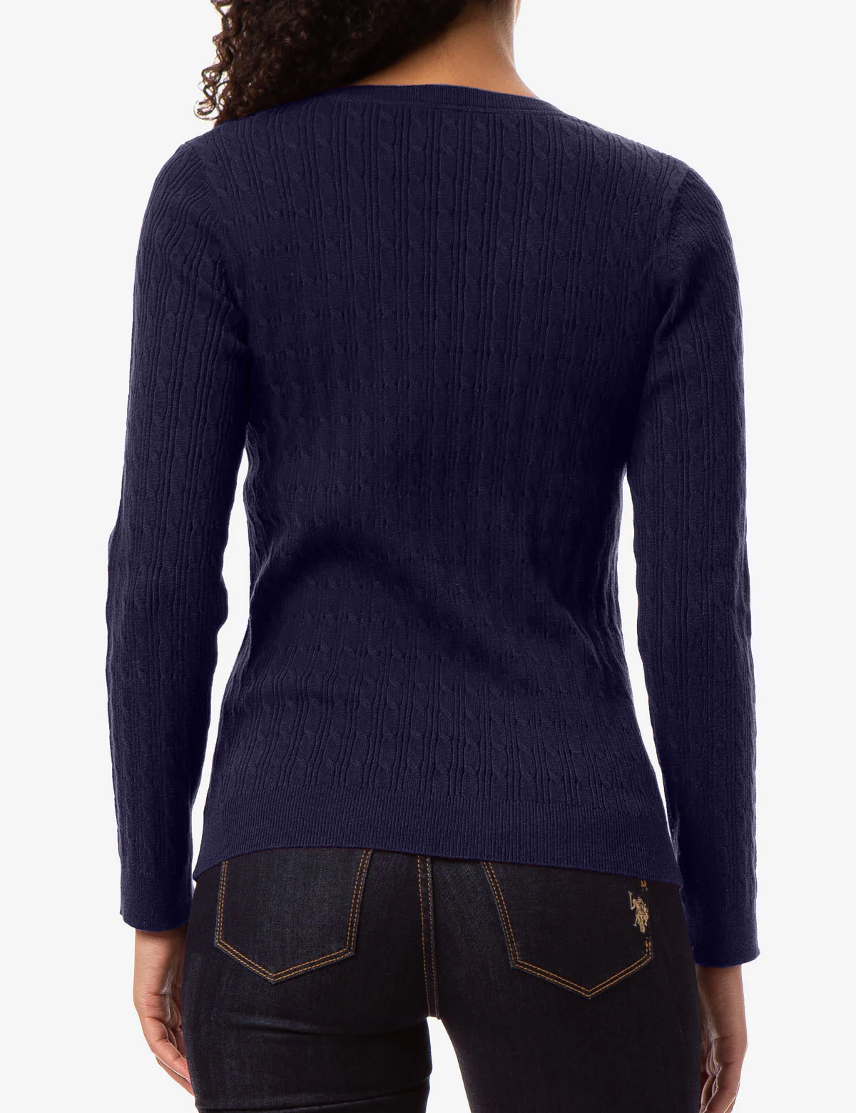 CABLE KNIT V-NECK SWEATER - Image 3
