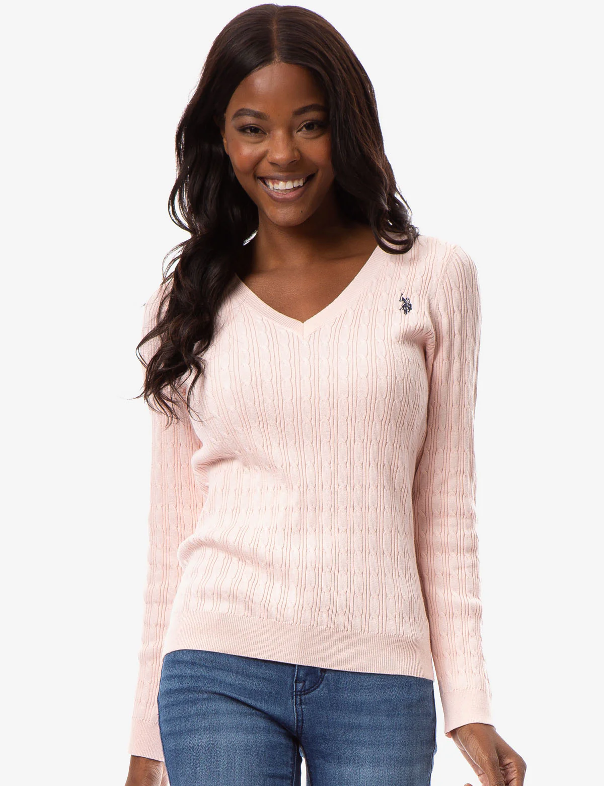 CABLE KNIT V-NECK SWEATER - Image 9