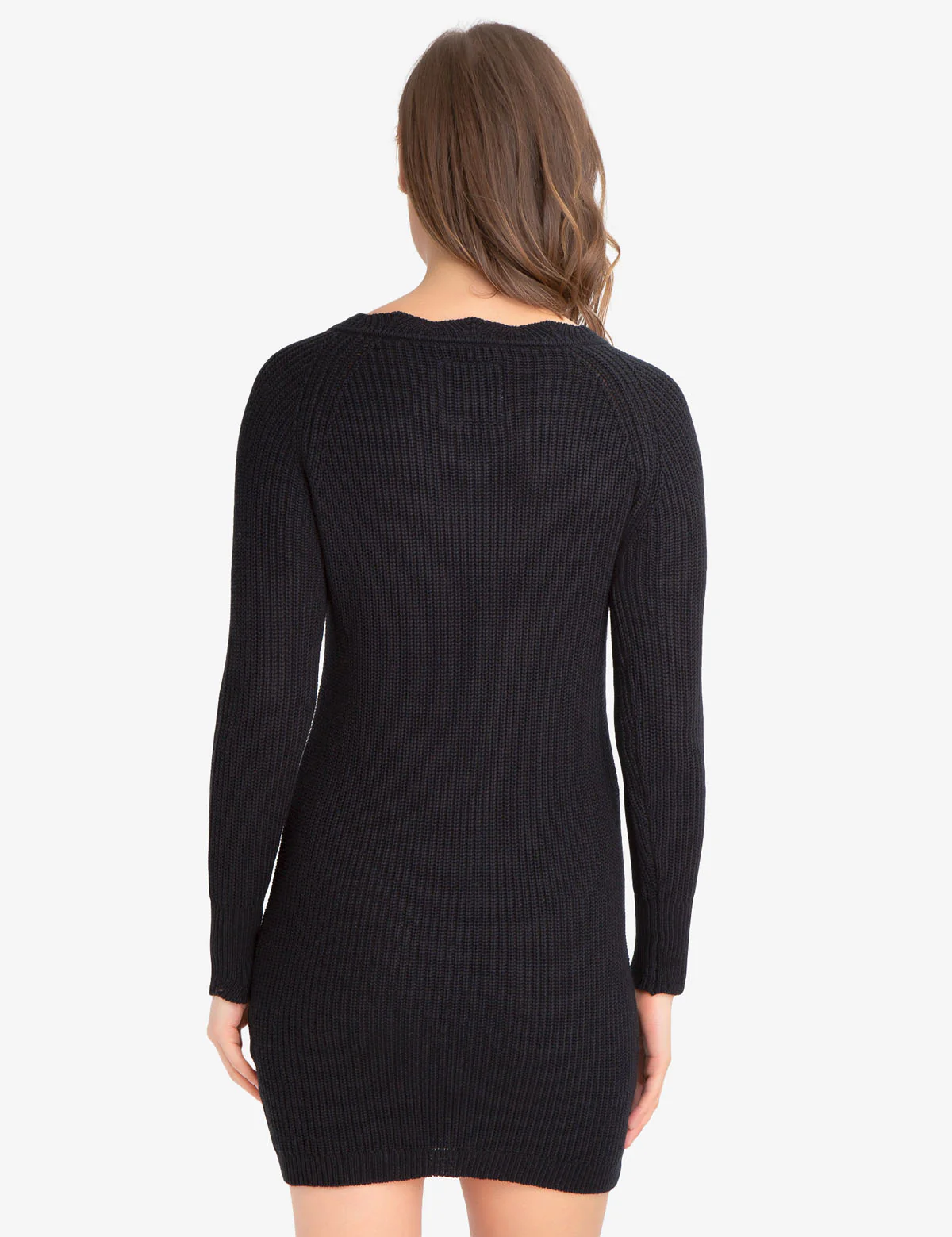 CABLE V-NECK SWEATER DRESS - Image 4