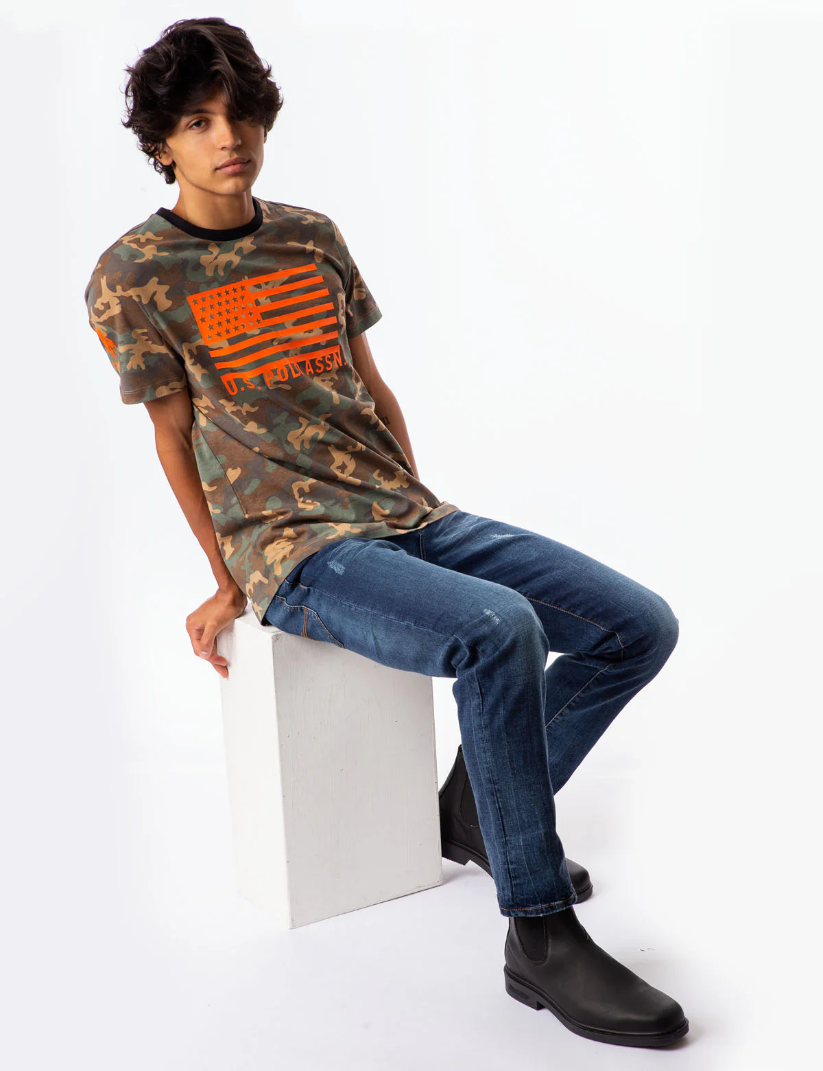 CAMO FLAG CREW NECK T-SHIRT - Image 3