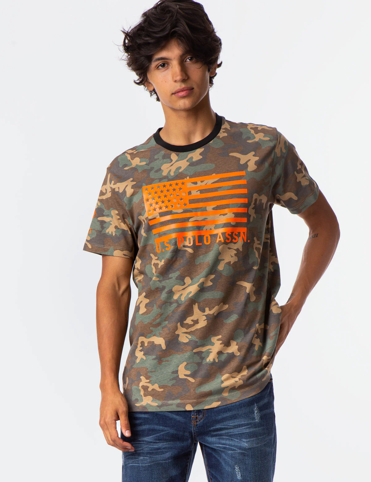 CAMO FLAG CREW NECK T-SHIRT - Image 7