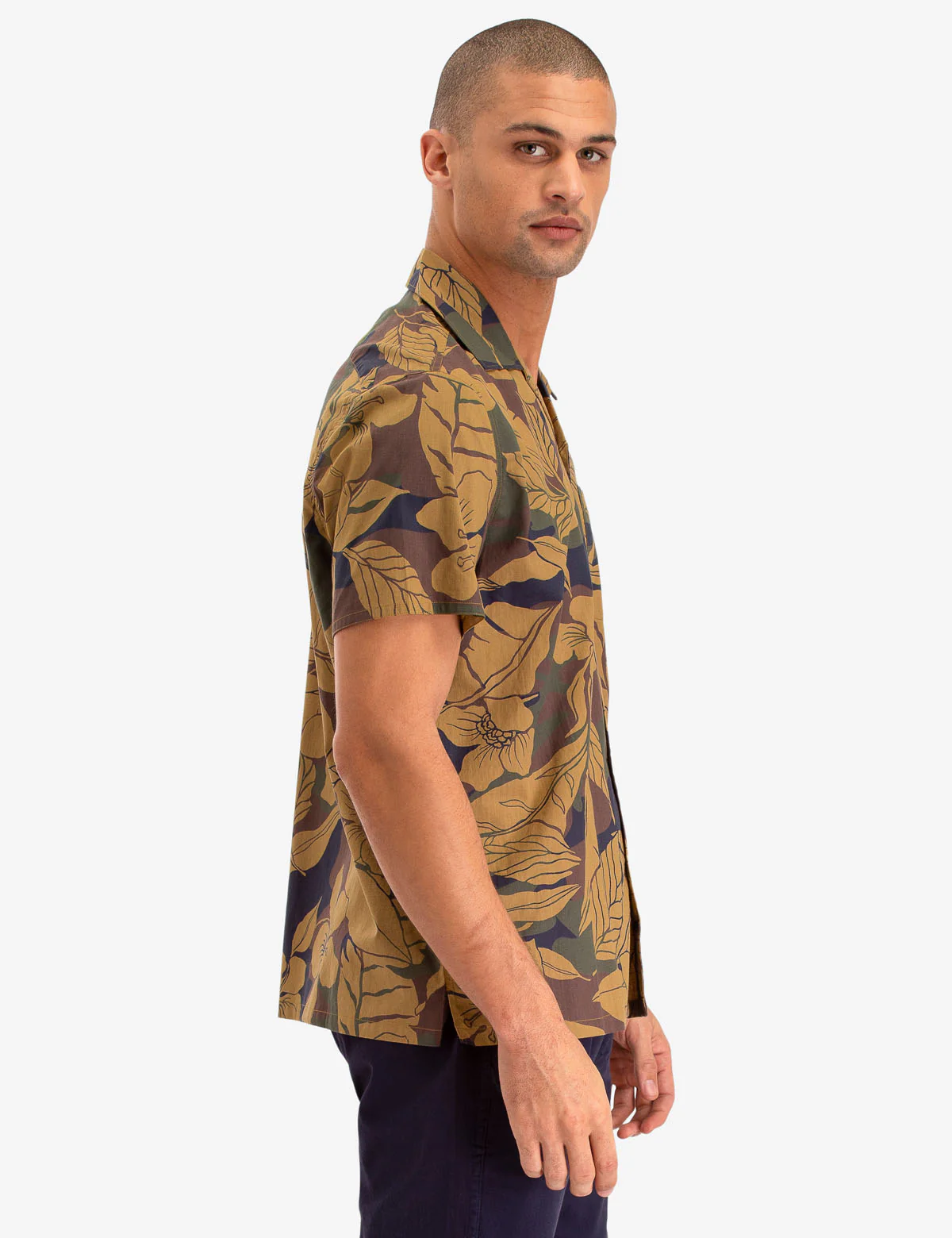 CAMO FLORAL PRINT CAMP SHIRT - Image 3