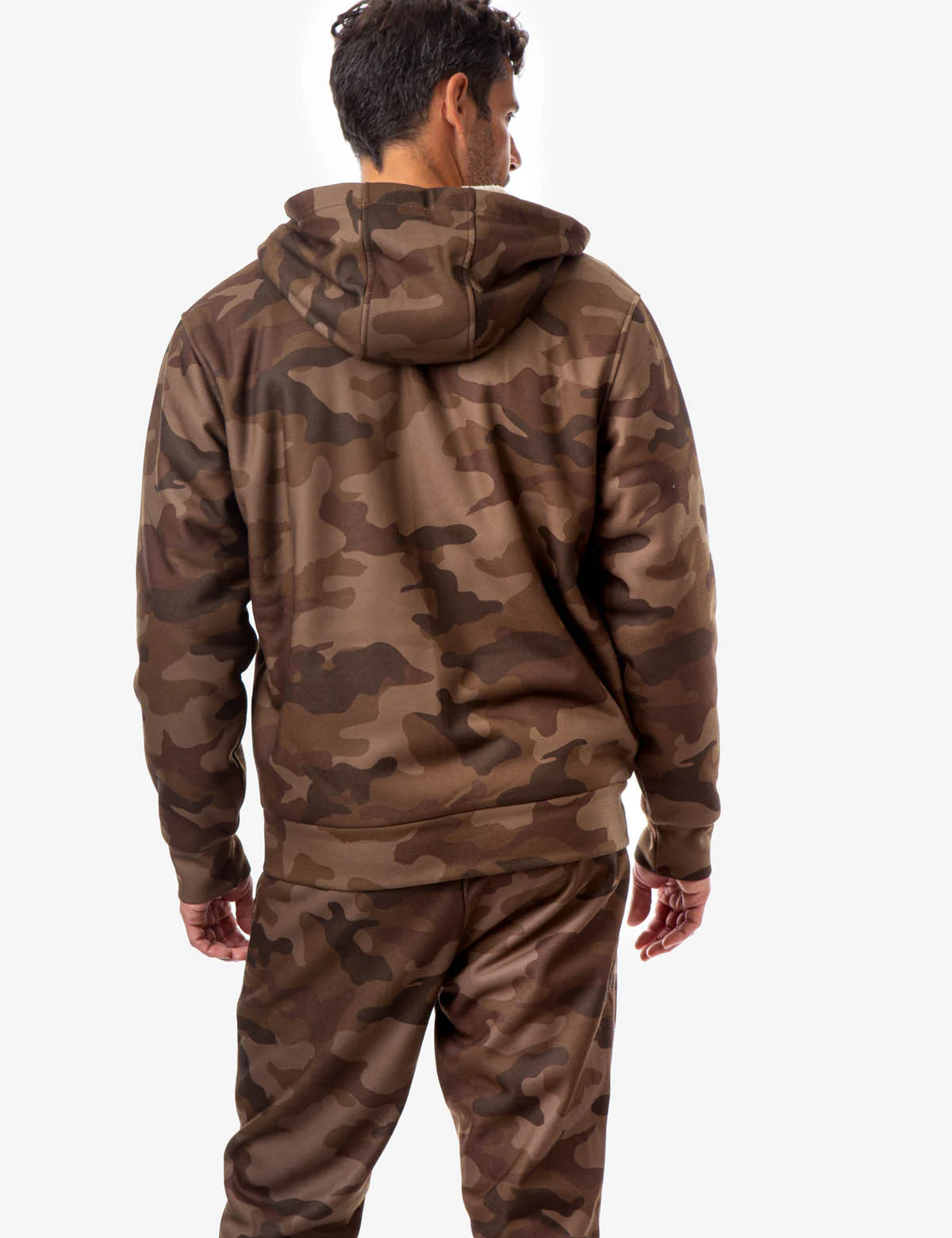 CAMO FULL ZIP SHERPA HOODIE - Image 4