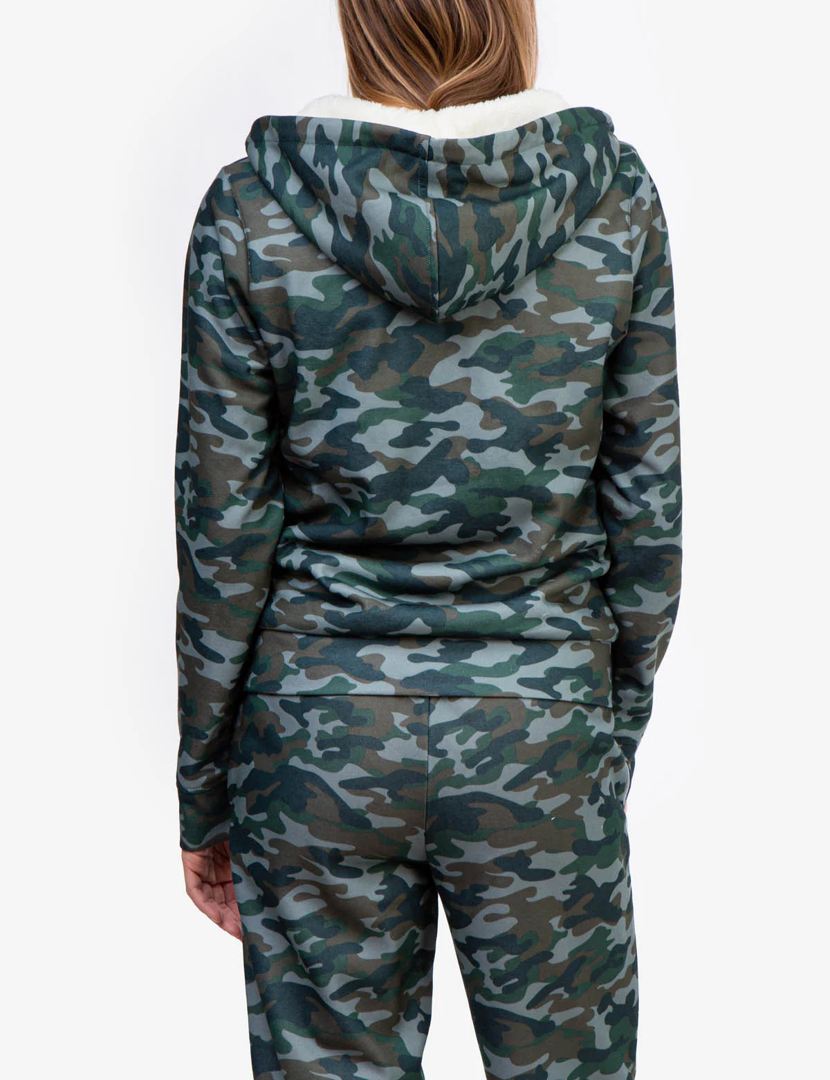 CAMO SHERPA LINED ZIP HOODIE - Image 3