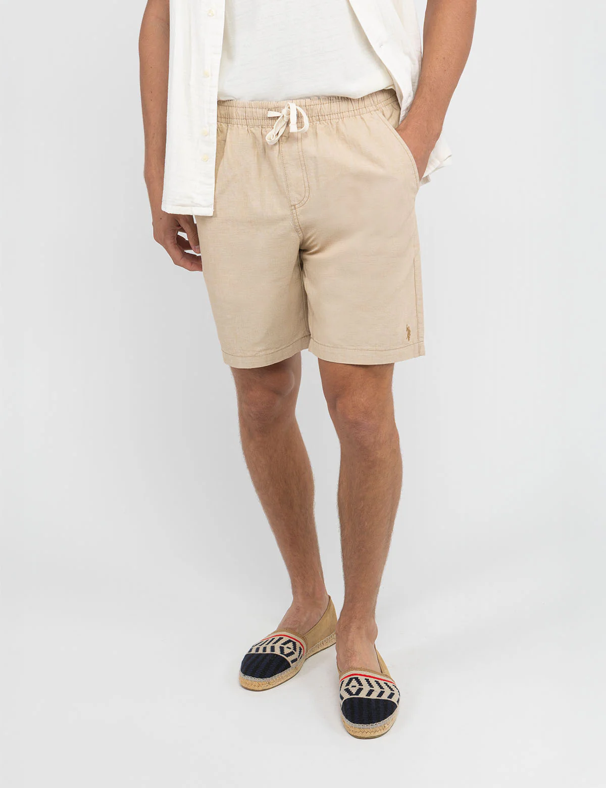 CHAMBRAY JOGGER SHORT - Image 6