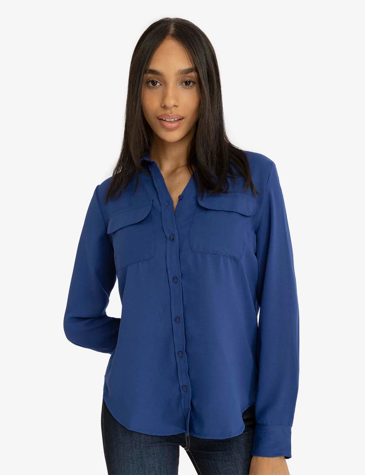 CHEST POCKET PLEATED FRONT TOP - Image 13
