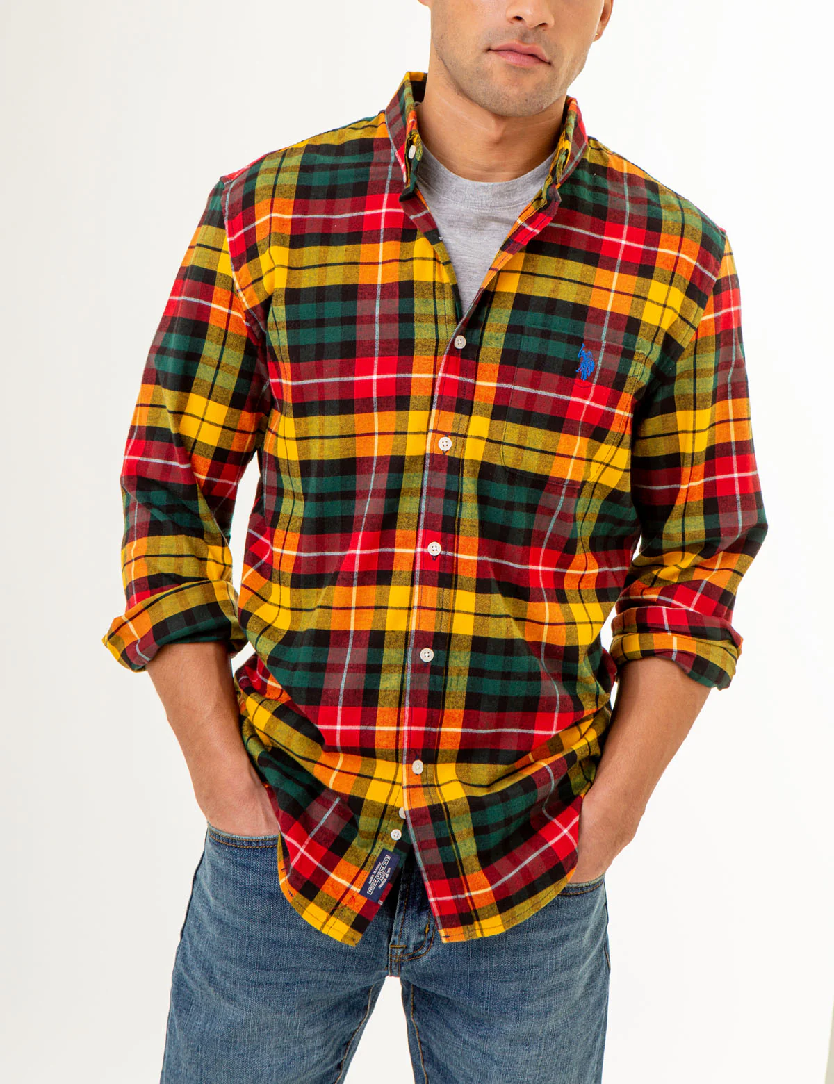 CHEST POCKET YARN DYE PLAID SHIRT - Image 5