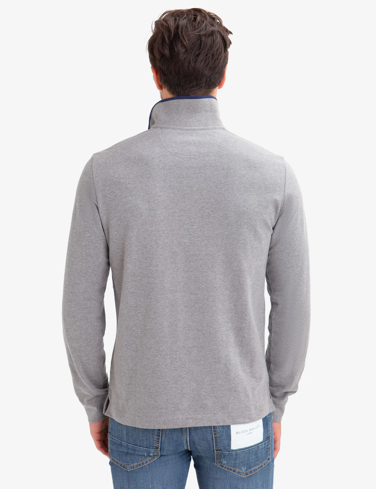 CHEST COLORBLOCK LONG SLEEVE POLO SHIRT - Image 8