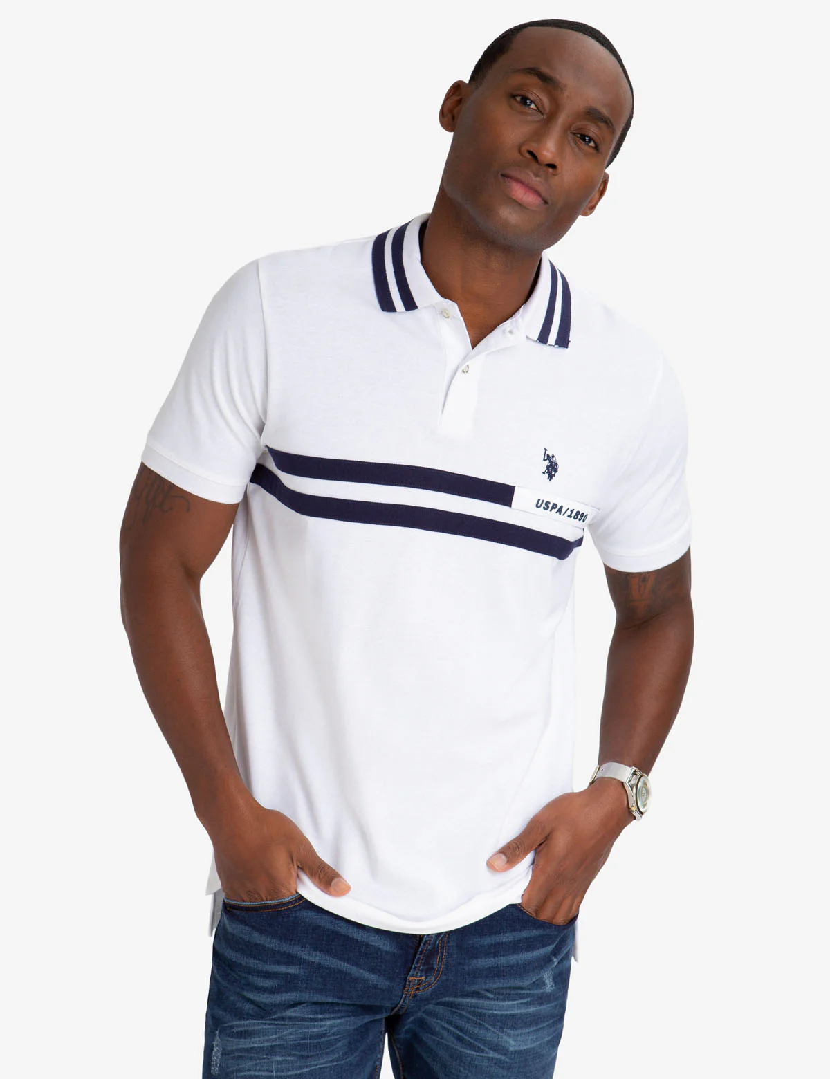 RUBBER DETAIL POLO SHIRT