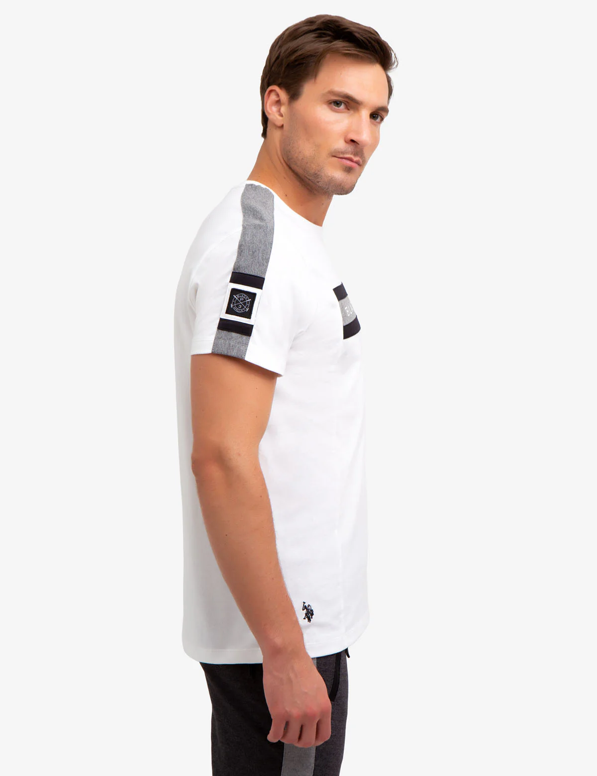 BLACK MALLET CHEST STRIPE T-SHIRT - Image 7