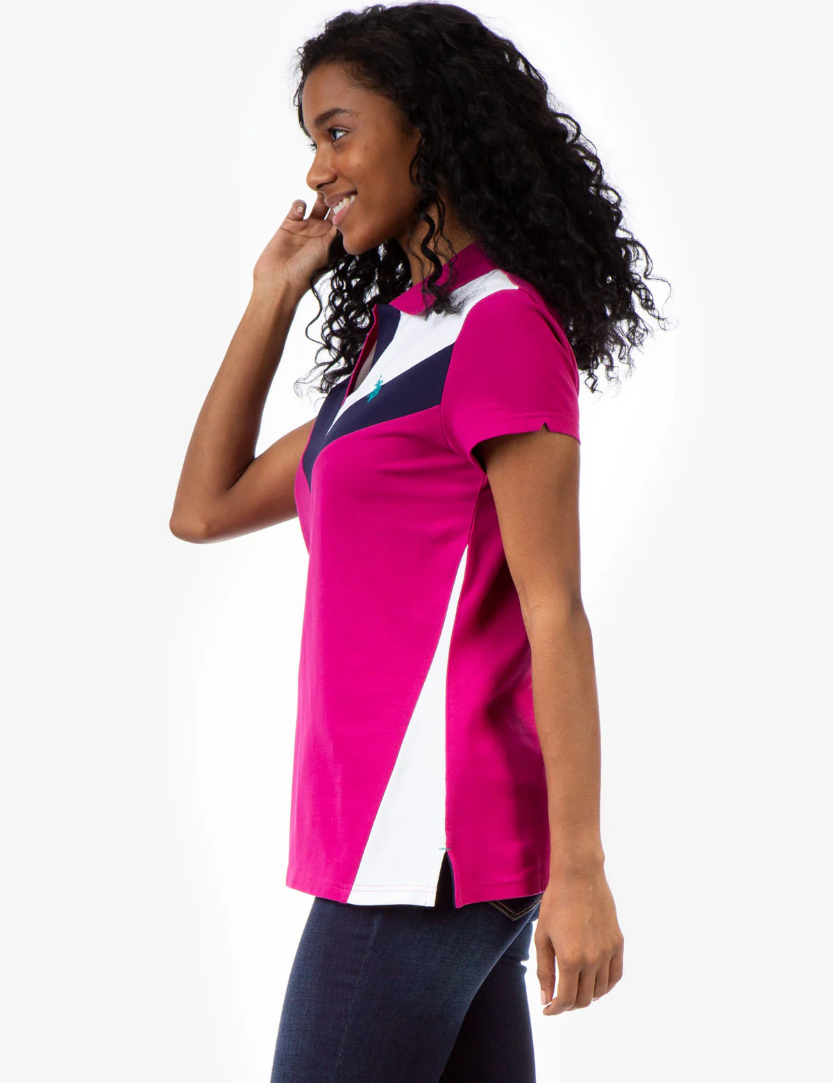 CHEVRON COLORBLOCK POLO SHIRT - Image 3