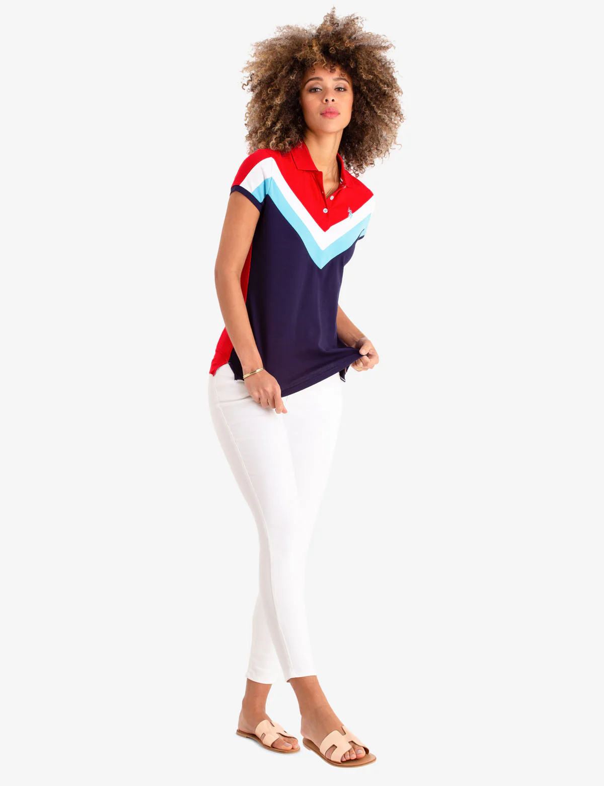 CHEVRON STRIPE POLO SHIRT - Image 2