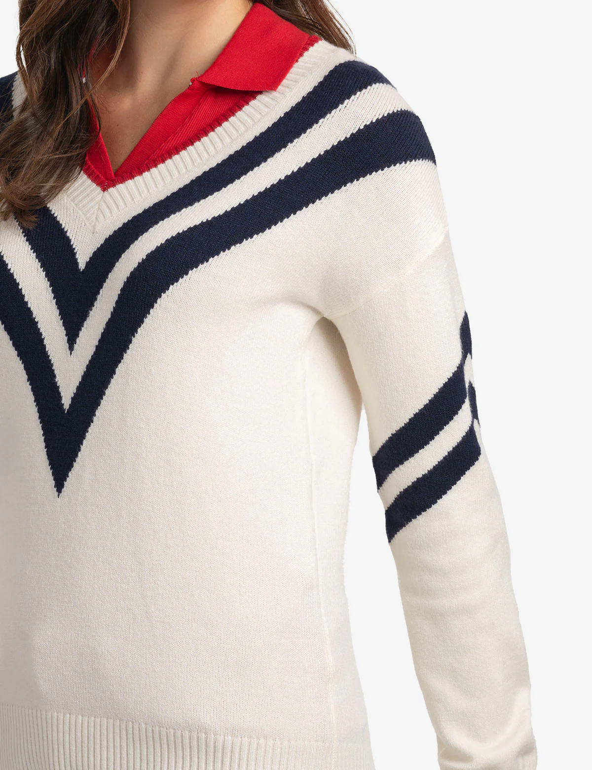 CHEVRON V-NECK SWEATER - Image 3