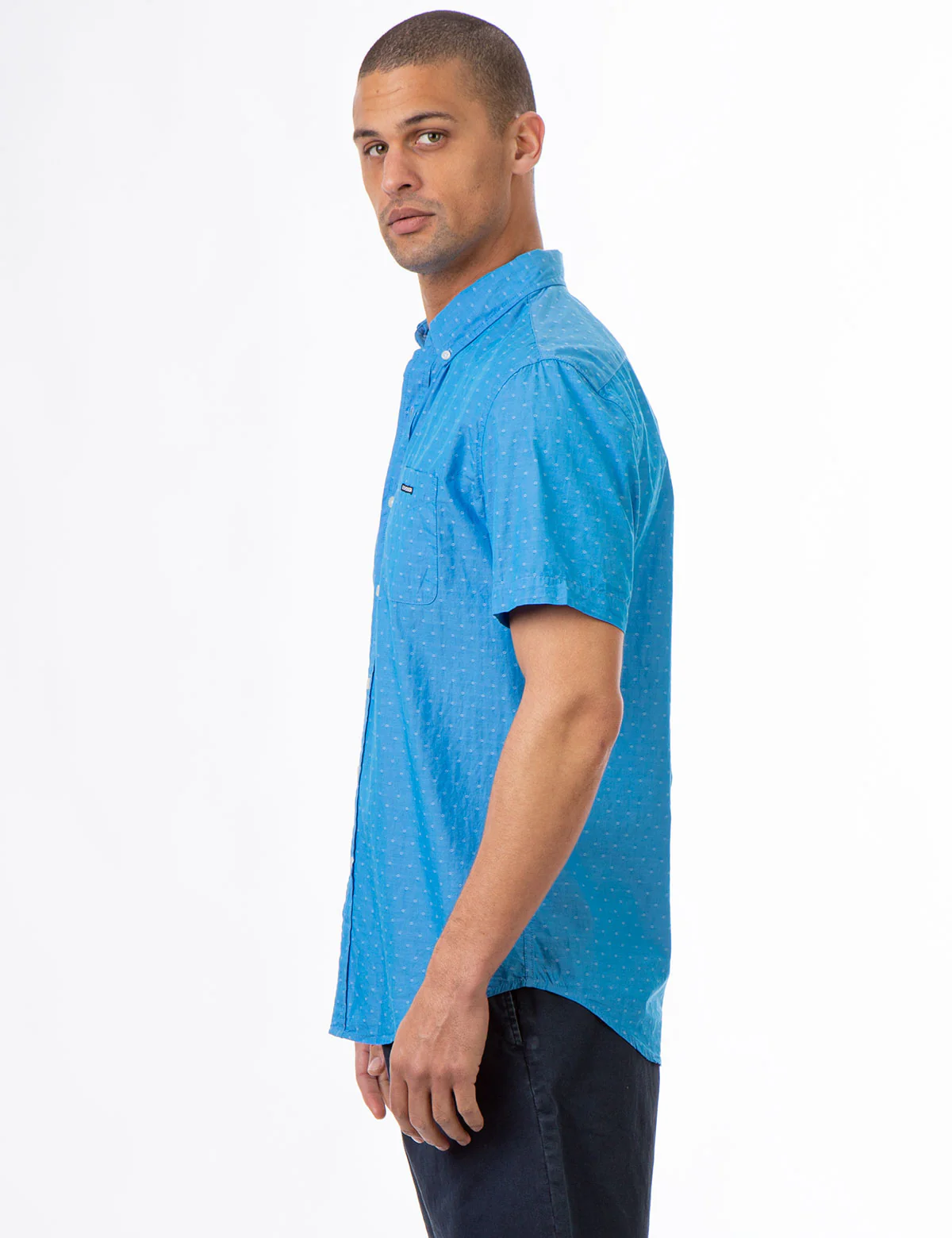 CLASSIC FIT DOBBY PATTERN SHORT SLEEVE SHIRT - Image 3