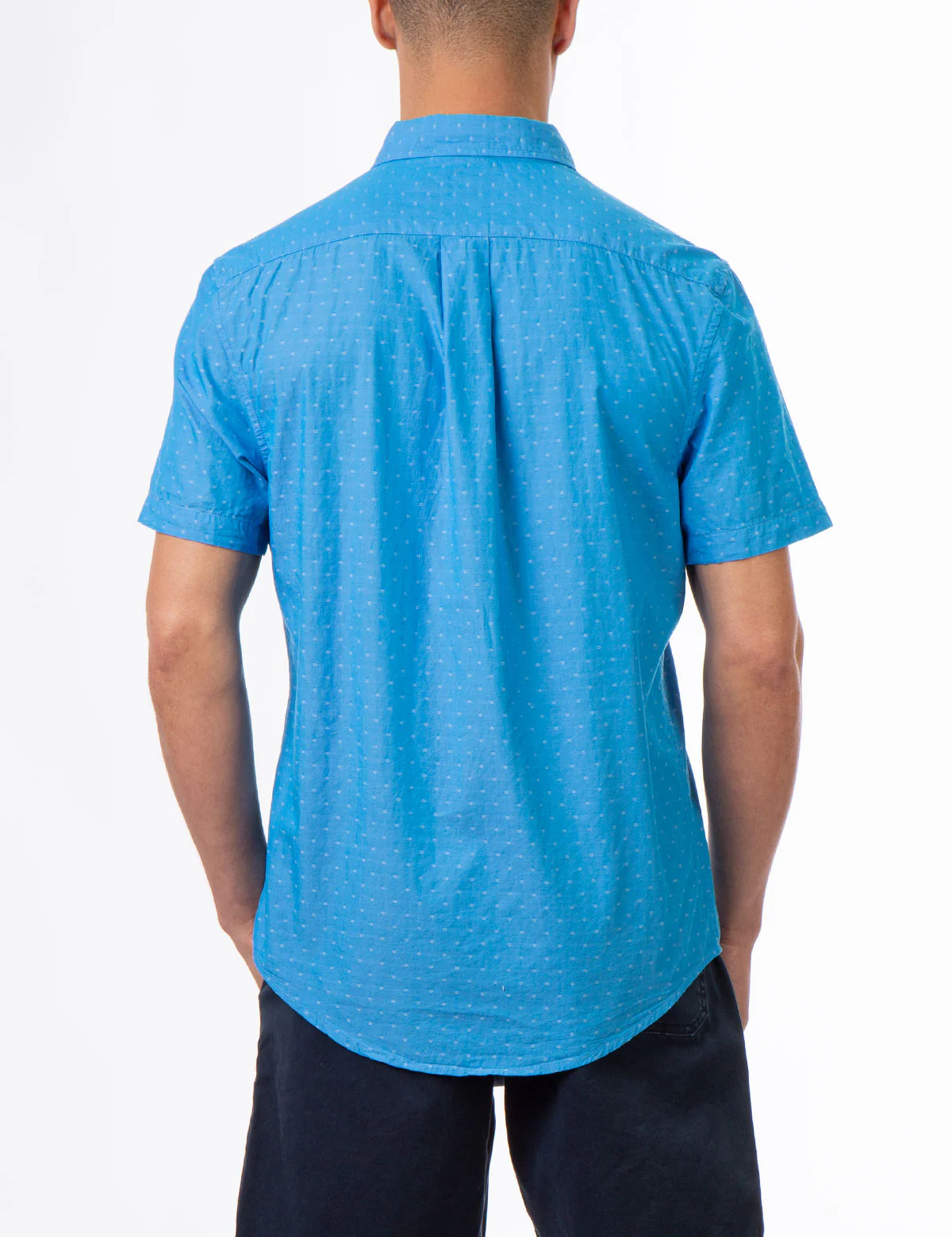 CLASSIC FIT DOBBY PATTERN SHORT SLEEVE SHIRT - Image 4