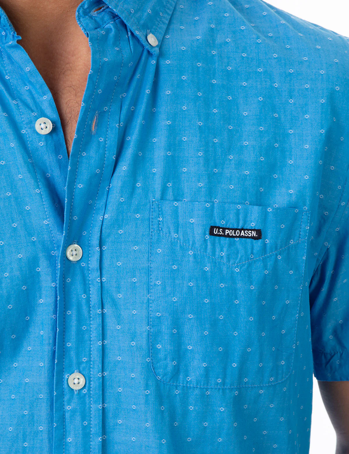 CLASSIC FIT DOBBY PATTERN SHORT SLEEVE SHIRT - Image 5