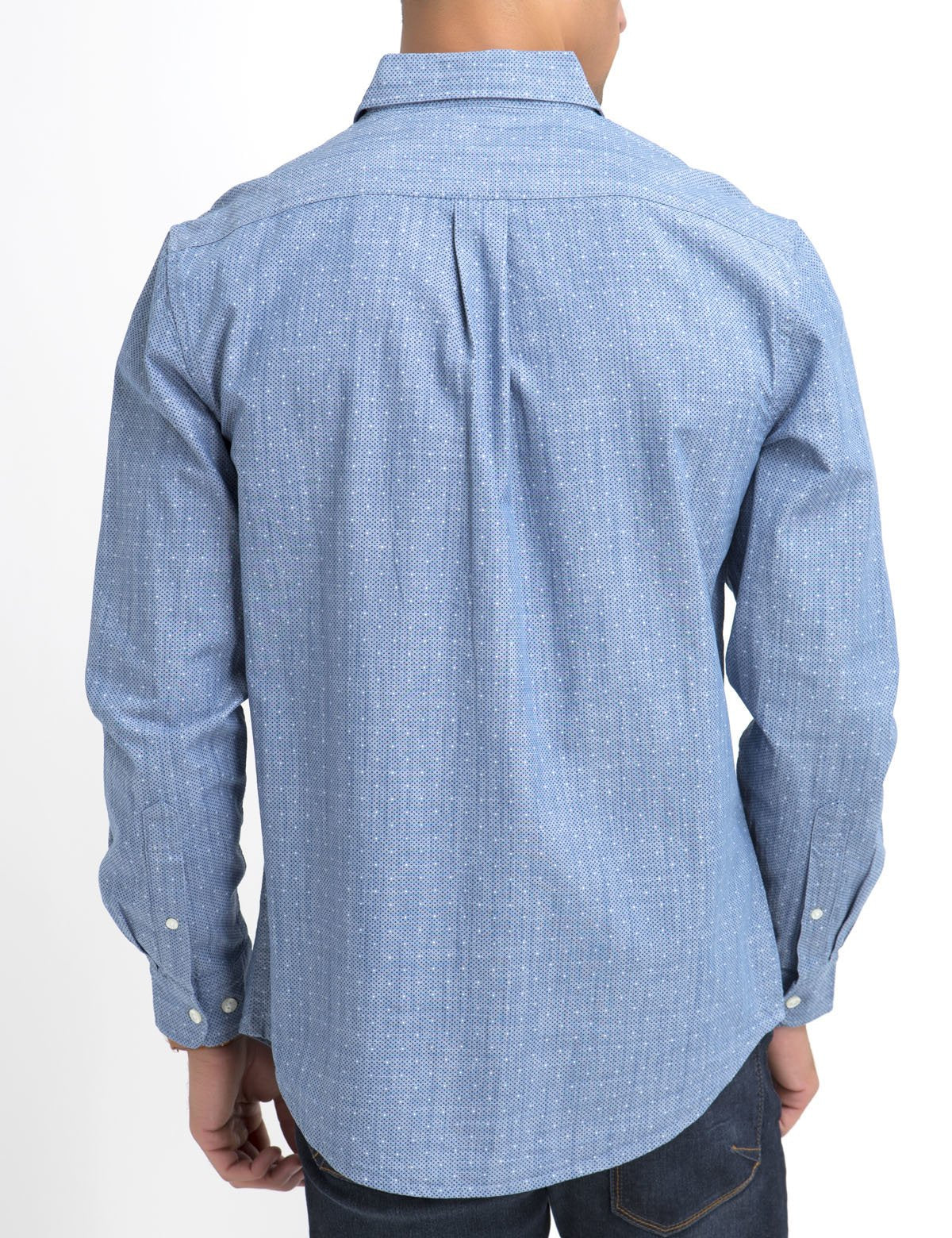 CLASSIC FIT DOT SHIRT IN CANVAS - Image 4