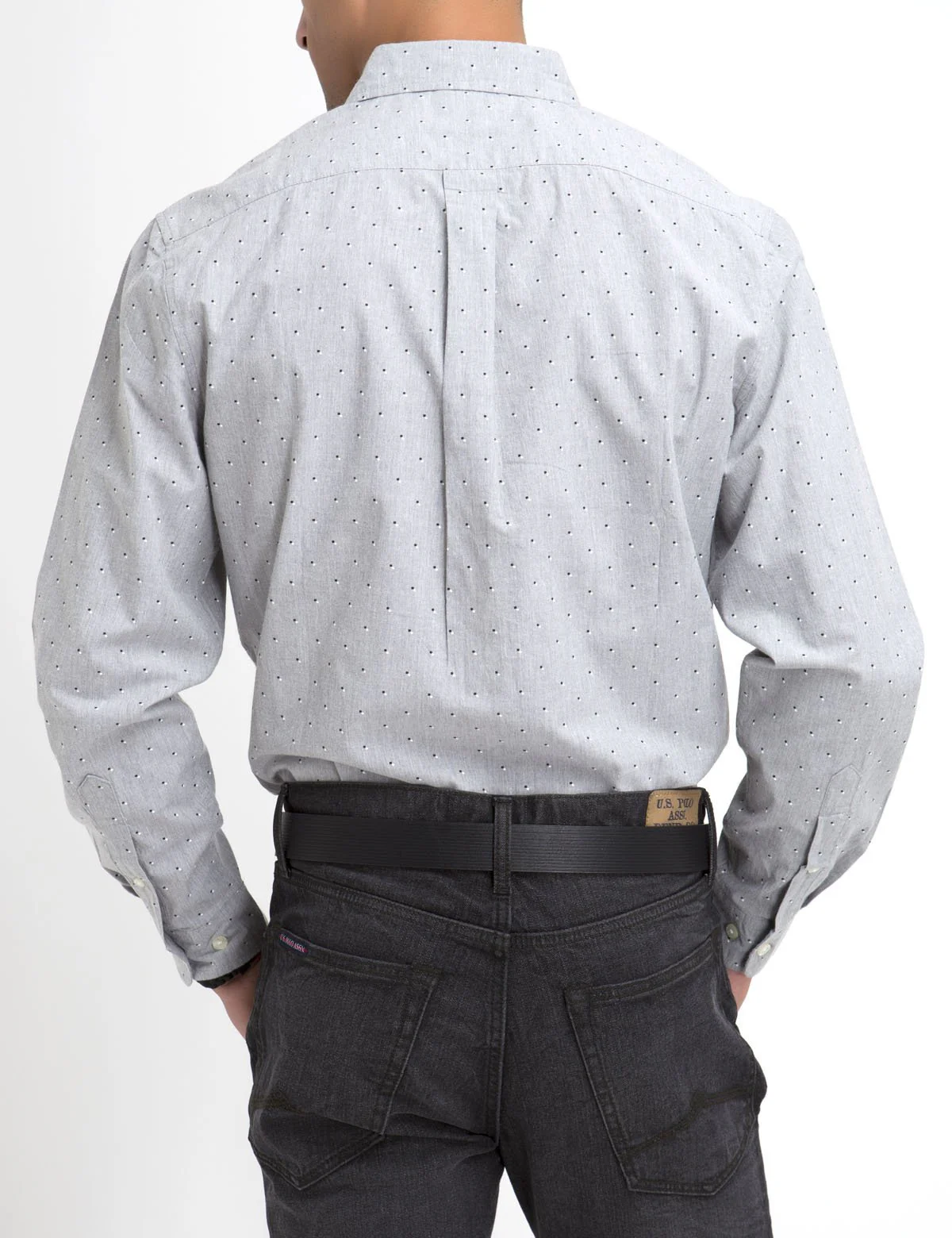 CLASSIC FIT HEATHER DOT SHIRT IN POPLIN - Image 6
