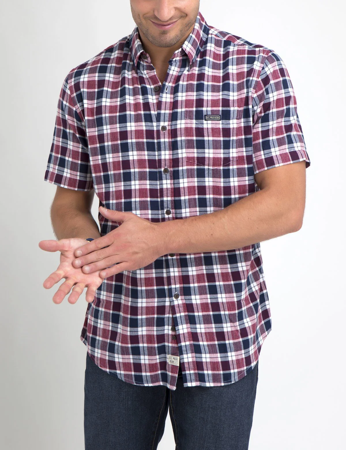 CLASSIC FIT MEDIUM PLAID SHIRT IN POPLIN - Image 4