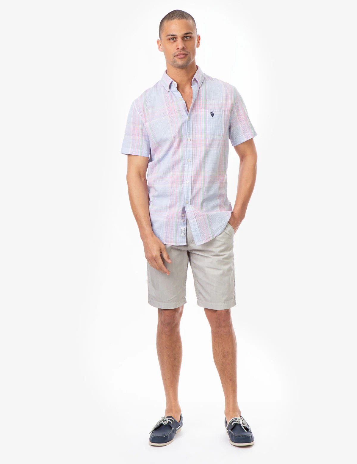 CLASSIC FIT SLUB PLAID SHORT SLEEVE SHIRT - Image 2