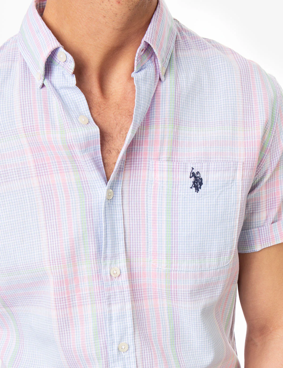 CLASSIC FIT SLUB PLAID SHORT SLEEVE SHIRT - Image 6