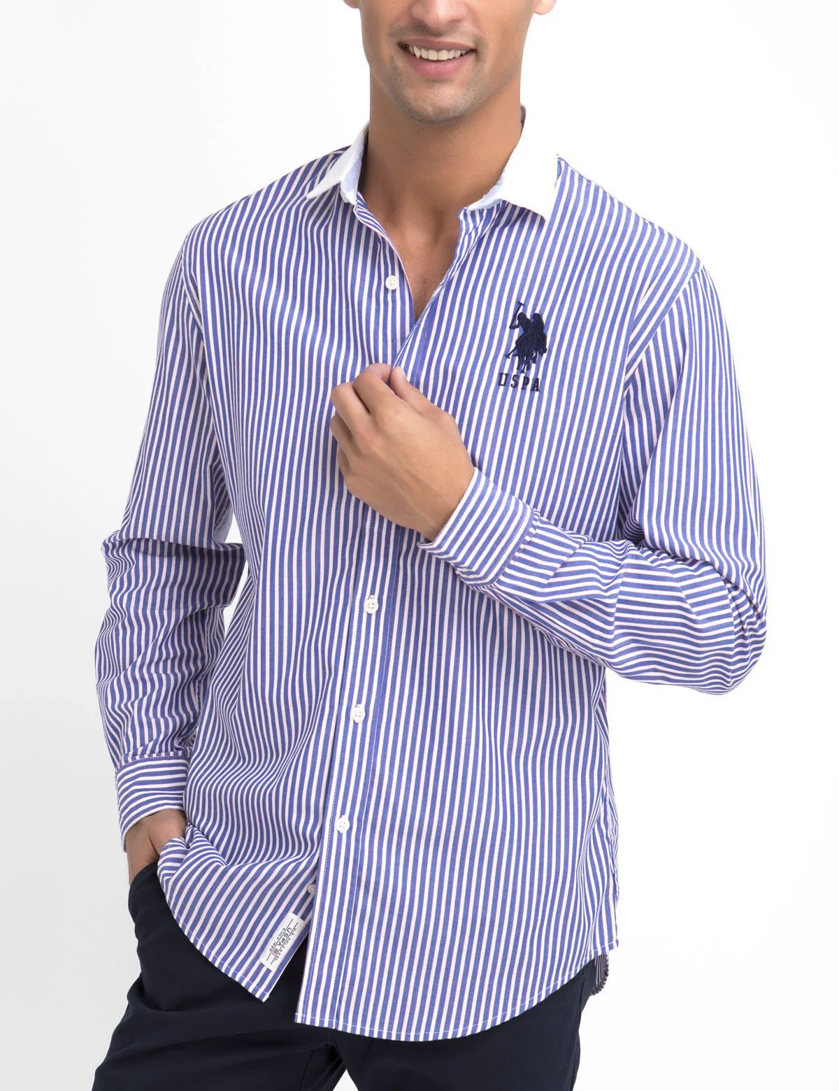 CLASSIC FIT STRIPE SHIRT IN POPLIN
