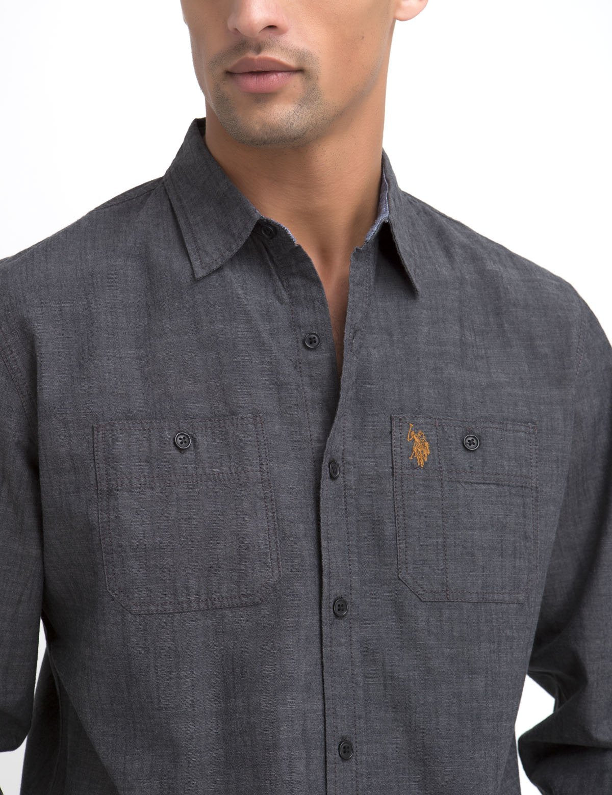CLASSIC FIT TWO POCKET CANVAS SHIRT - Image 7