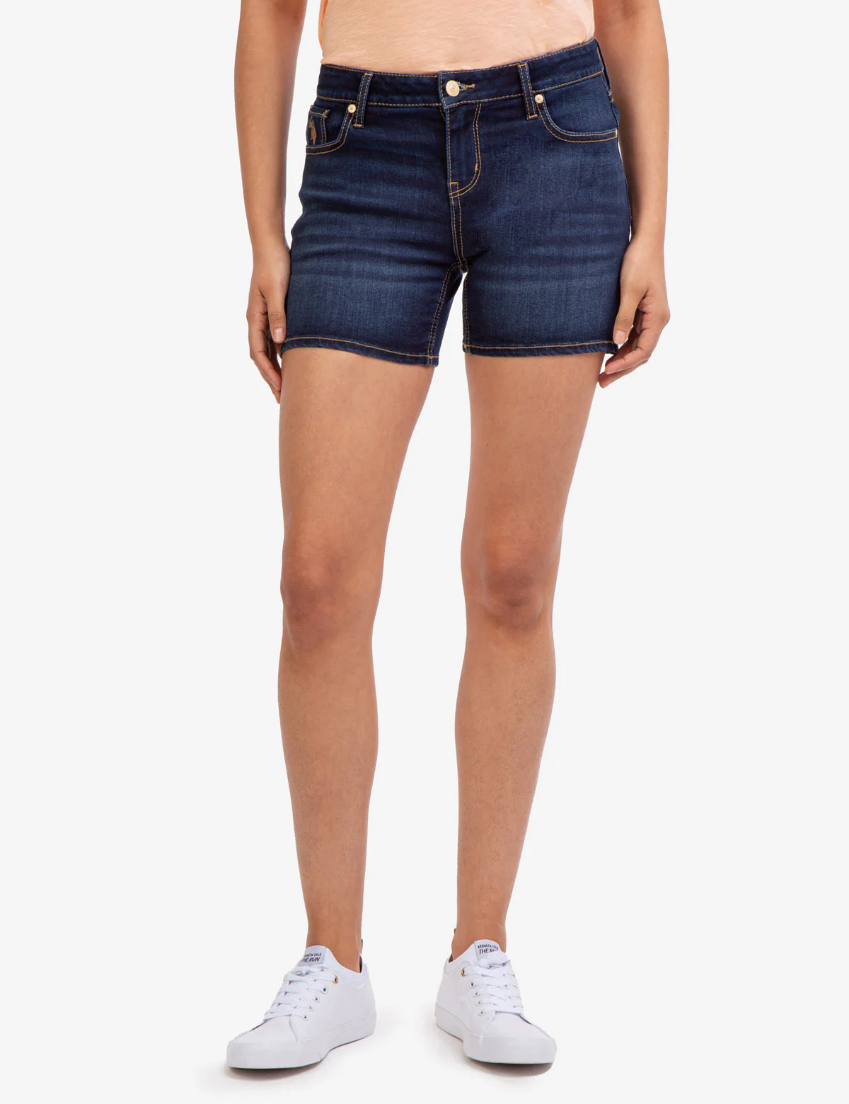 CLASSIC MID RISE DENIM SHORTS - Image 3