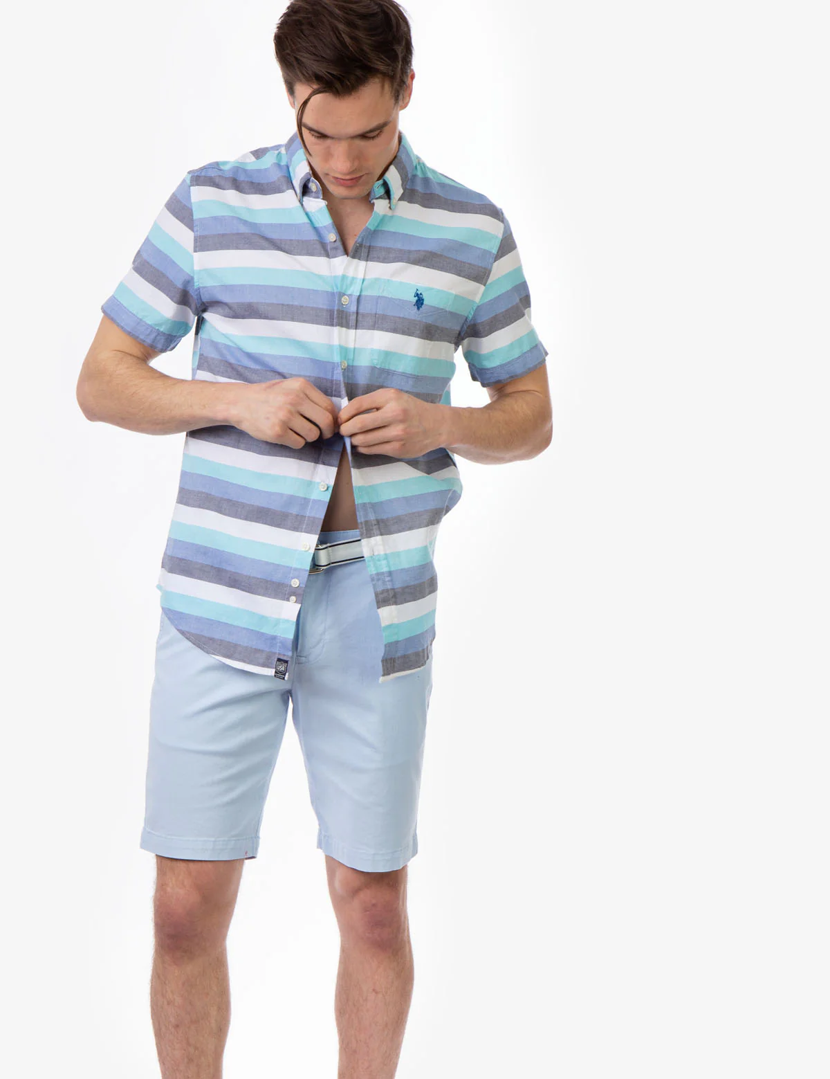 STRIPE CLASSIC OXFORD SHORT SLEEVE SHIRT - Image 6
