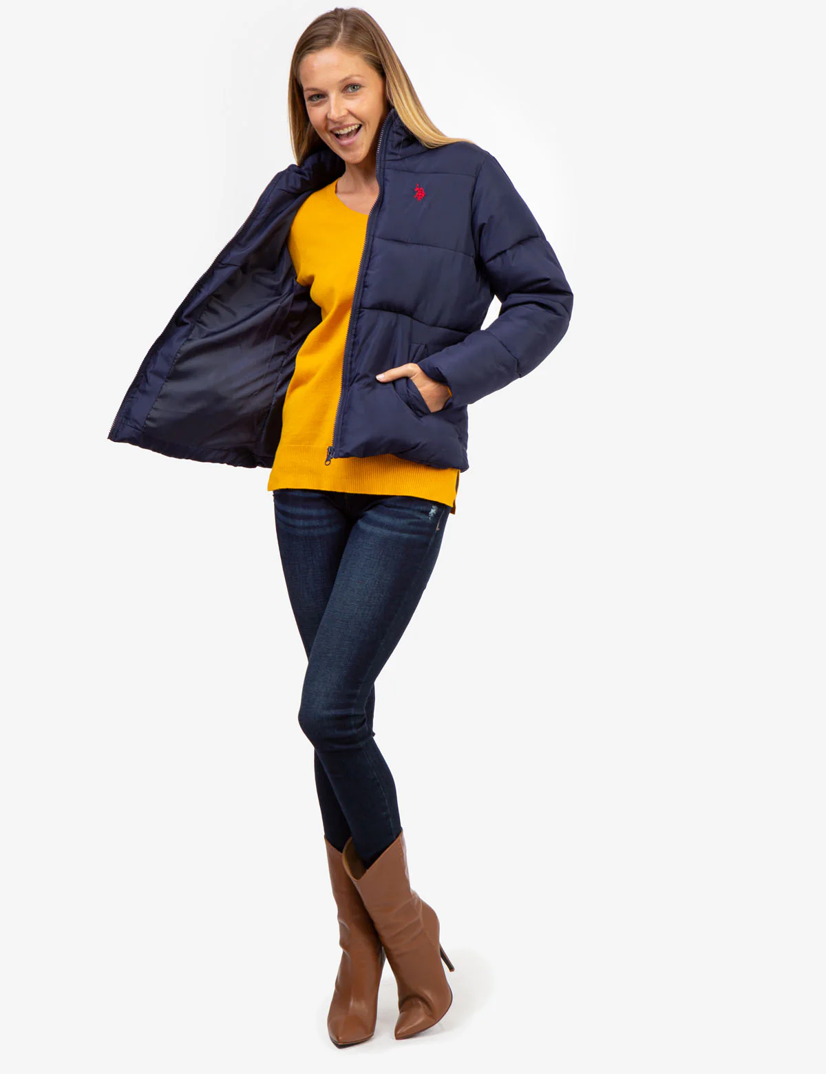 CLASSIC ZIP FRONT PUFFER JACKET - Image 2