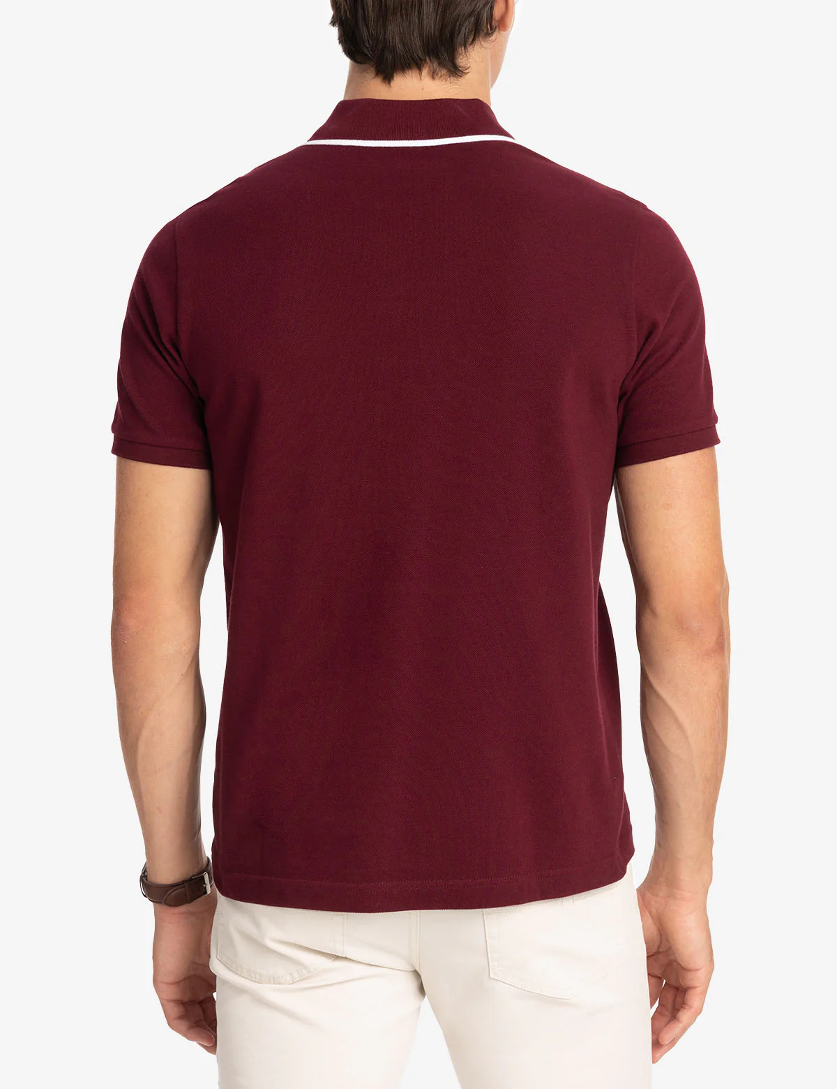 COLOR BLOCK CHEST STRIPE PIQUE POLO SHIRT - Image 5