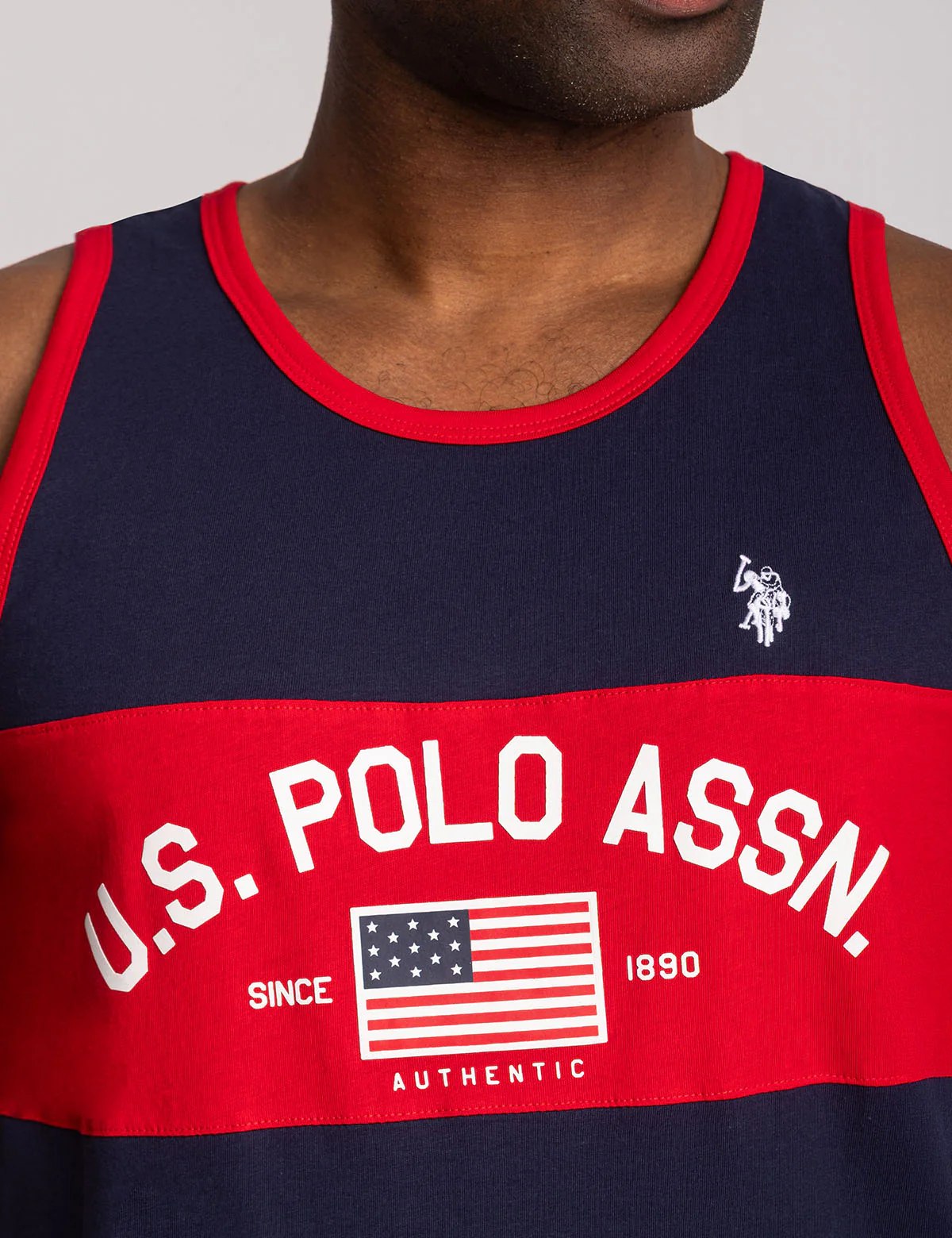 COLOR BLOCK FLAG MUSCLE TANK - Image 2