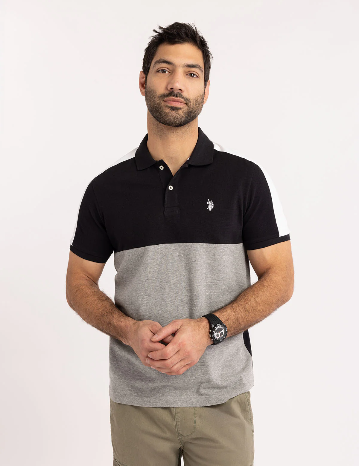 COLOR BLOCK OTTOMAN POLO SHIRT - Image 3