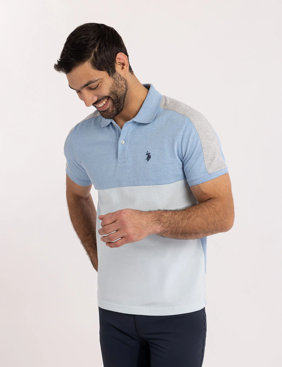 COLOR BLOCK OTTOMAN POLO SHIRT - Image 9