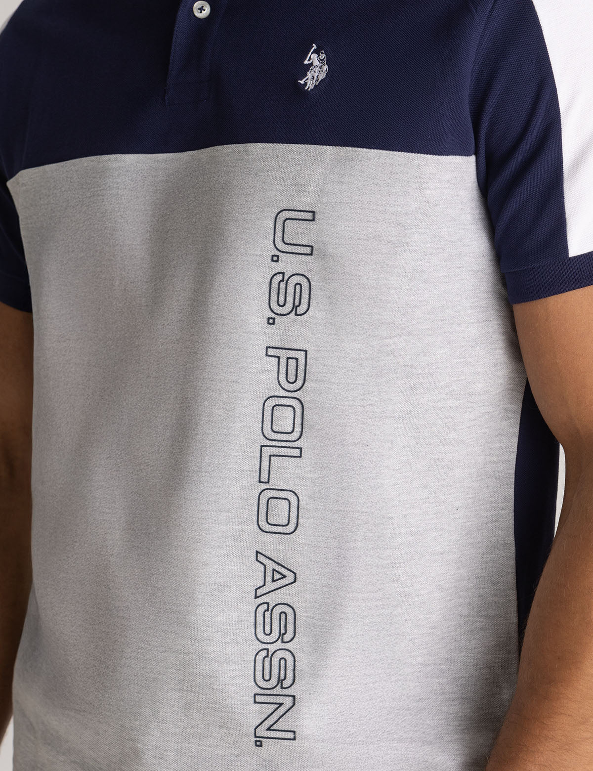 COLOR BLOCK WORDMARK POLO SHIRT - Image 9