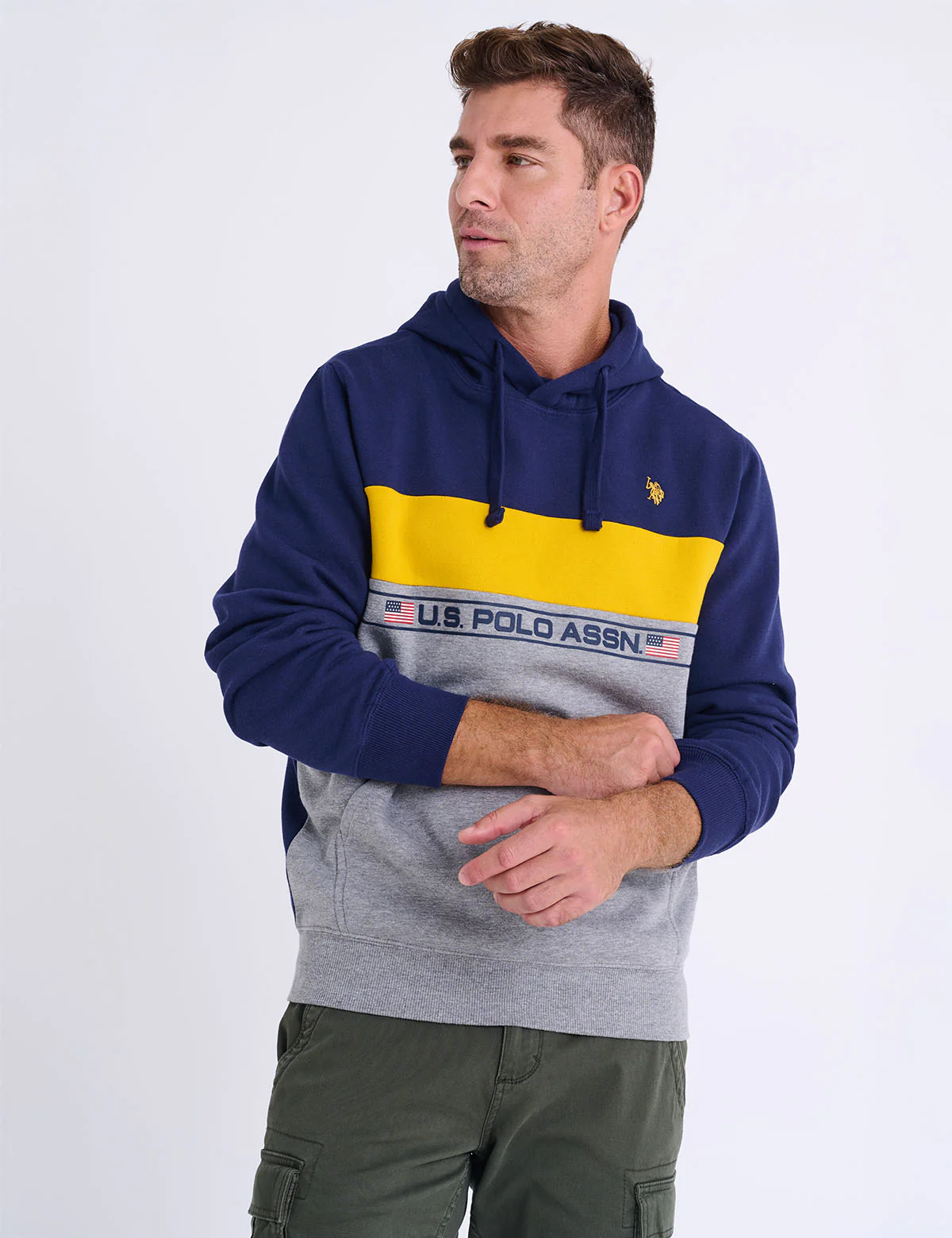 COLOR BLOCK WORDMARK PULLOVER HOODIE - Image 12