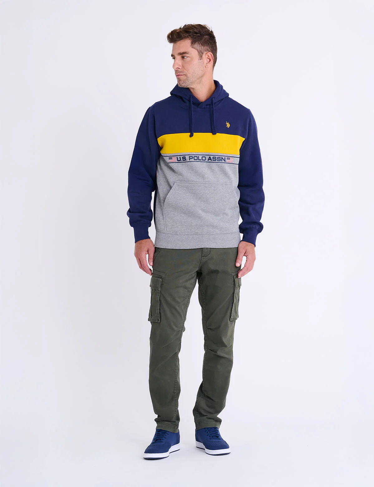 COLOR BLOCK WORDMARK PULLOVER HOODIE - Image 9