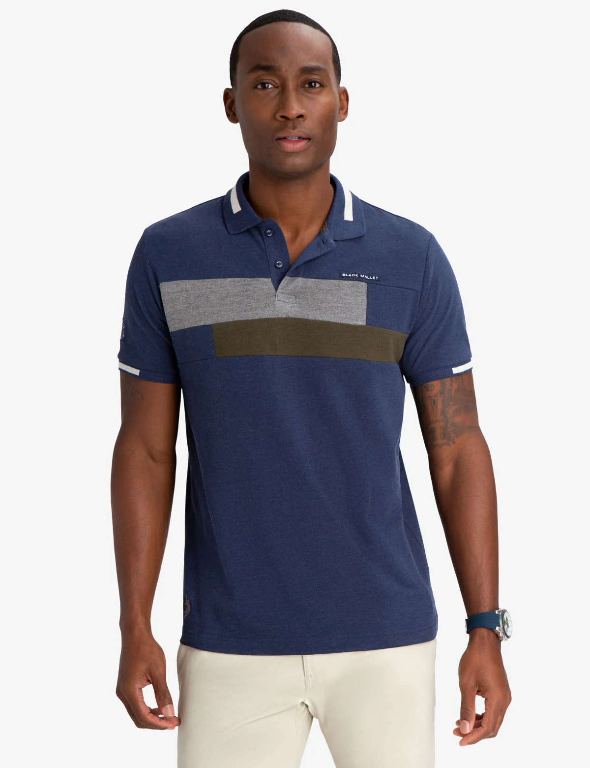 BLACK MALLET CLASSIC FIT POLO SHIRT. - Image 2
