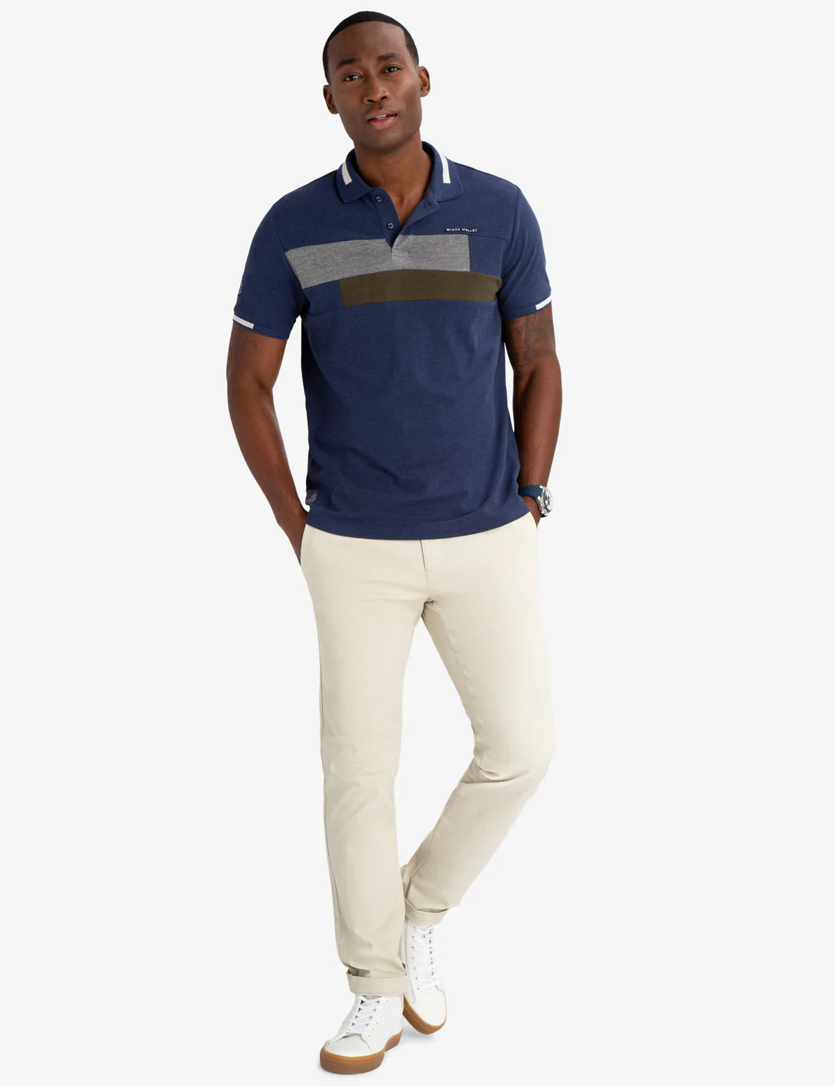 BLACK MALLET CLASSIC FIT POLO SHIRT. - Image 3