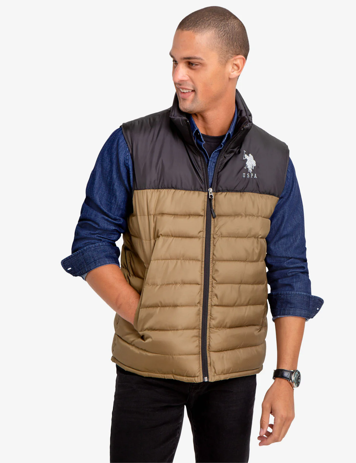 ESSENTIAL COLORBLOCK PUFFER VEST